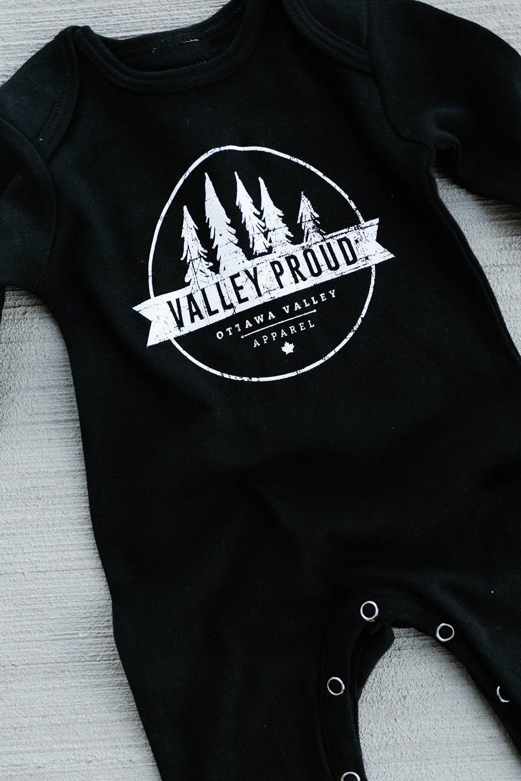 Valley Proud Baby Romper - Black