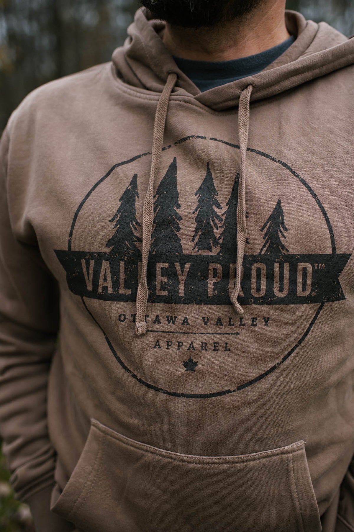 Valley Proud Two Tone Hoodie - Brown