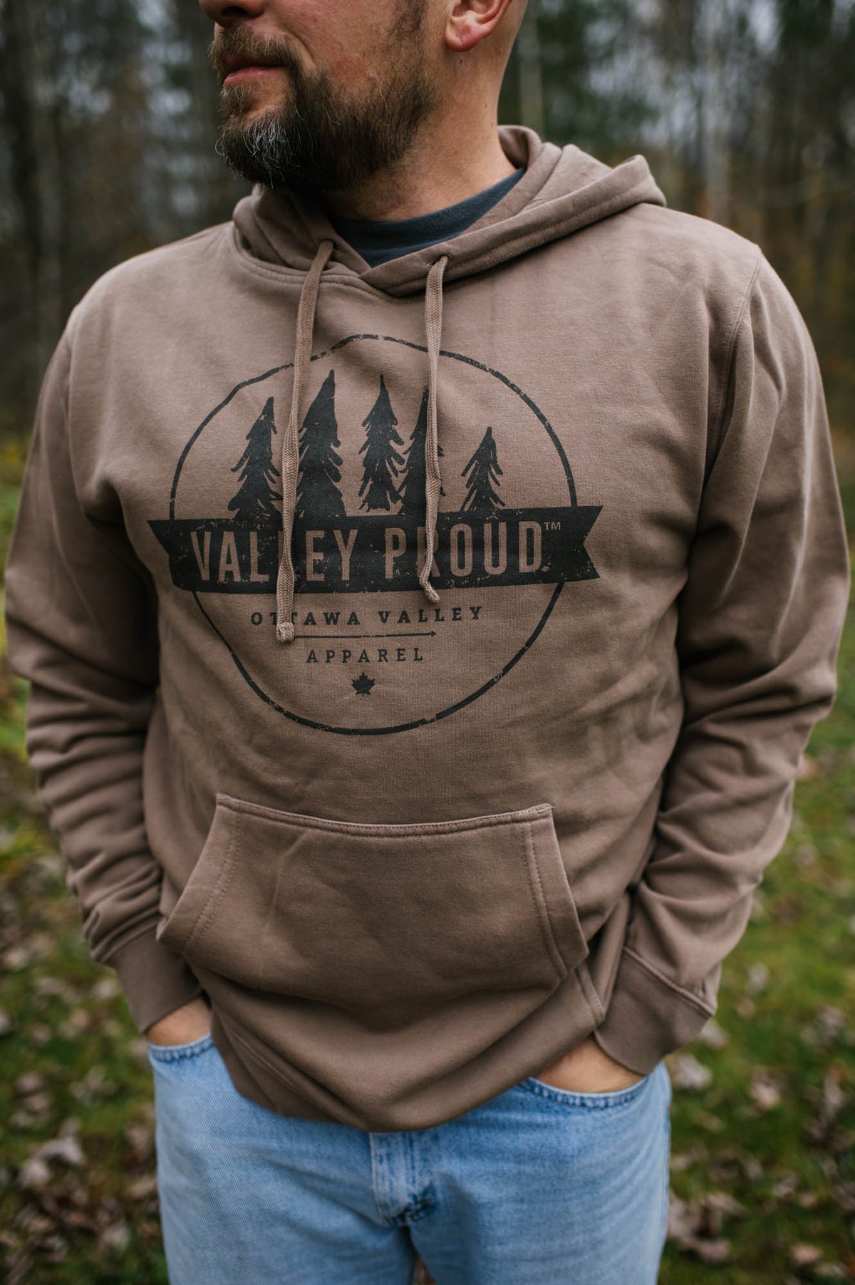 Valley Proud Two Tone Hoodie - Brown