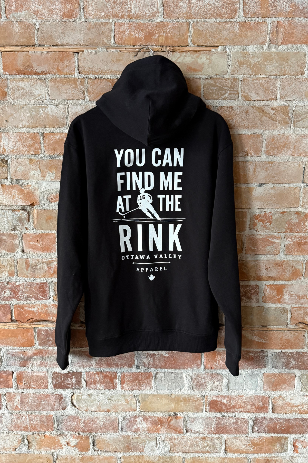 You Can Find Me At The Rink Hoodie - Black