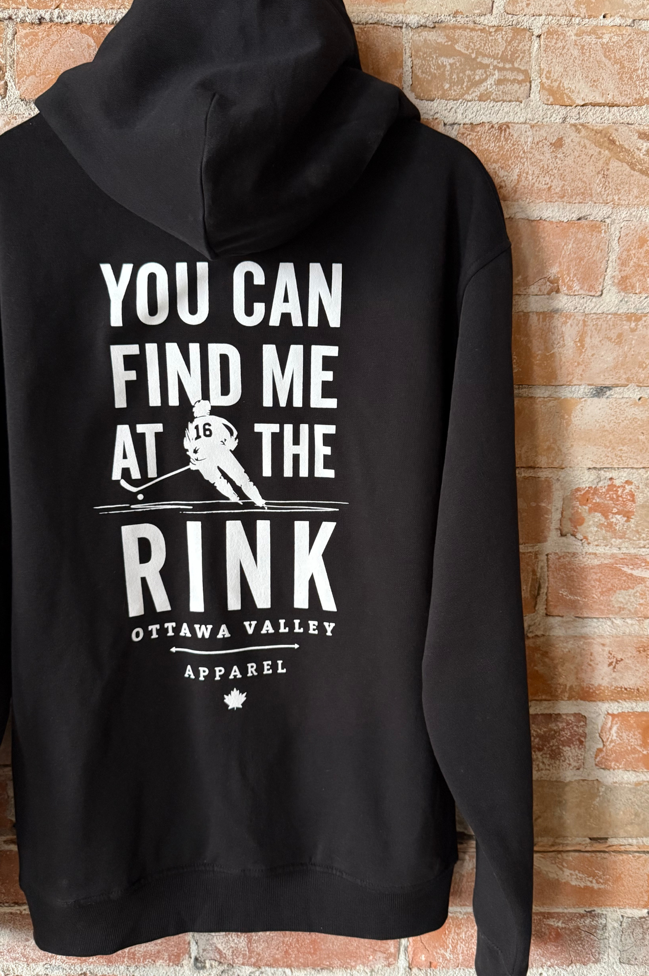 You Can Find Me At The Rink Hoodie - Black