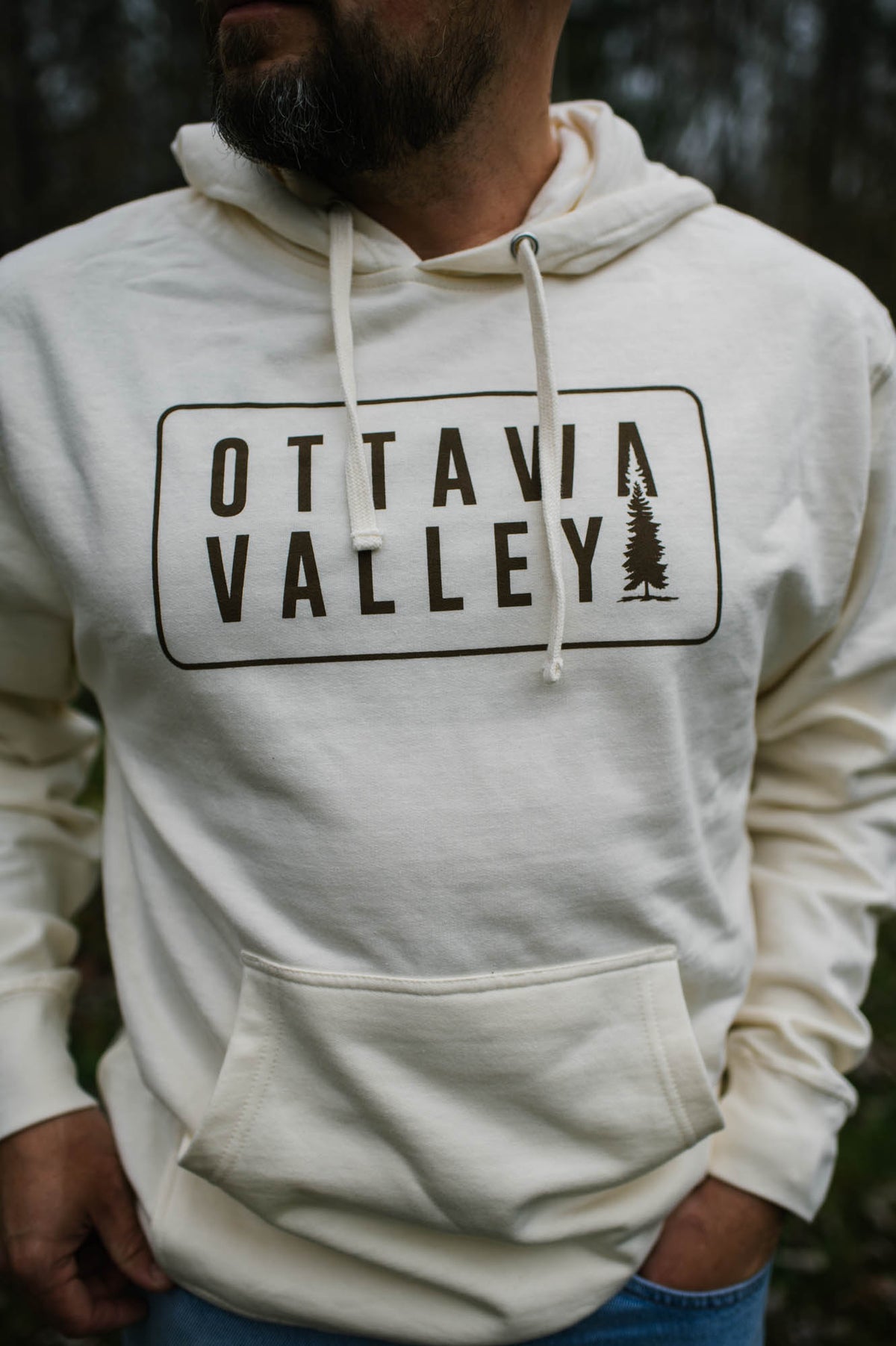 OVA Tree Hoodie - Ivory/Brown