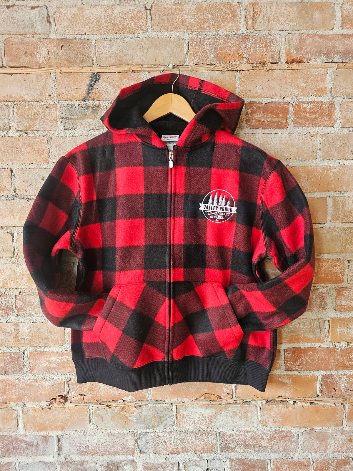 Children&#39;s Buffalo Plaid Lined Jacket - Red &amp; Black