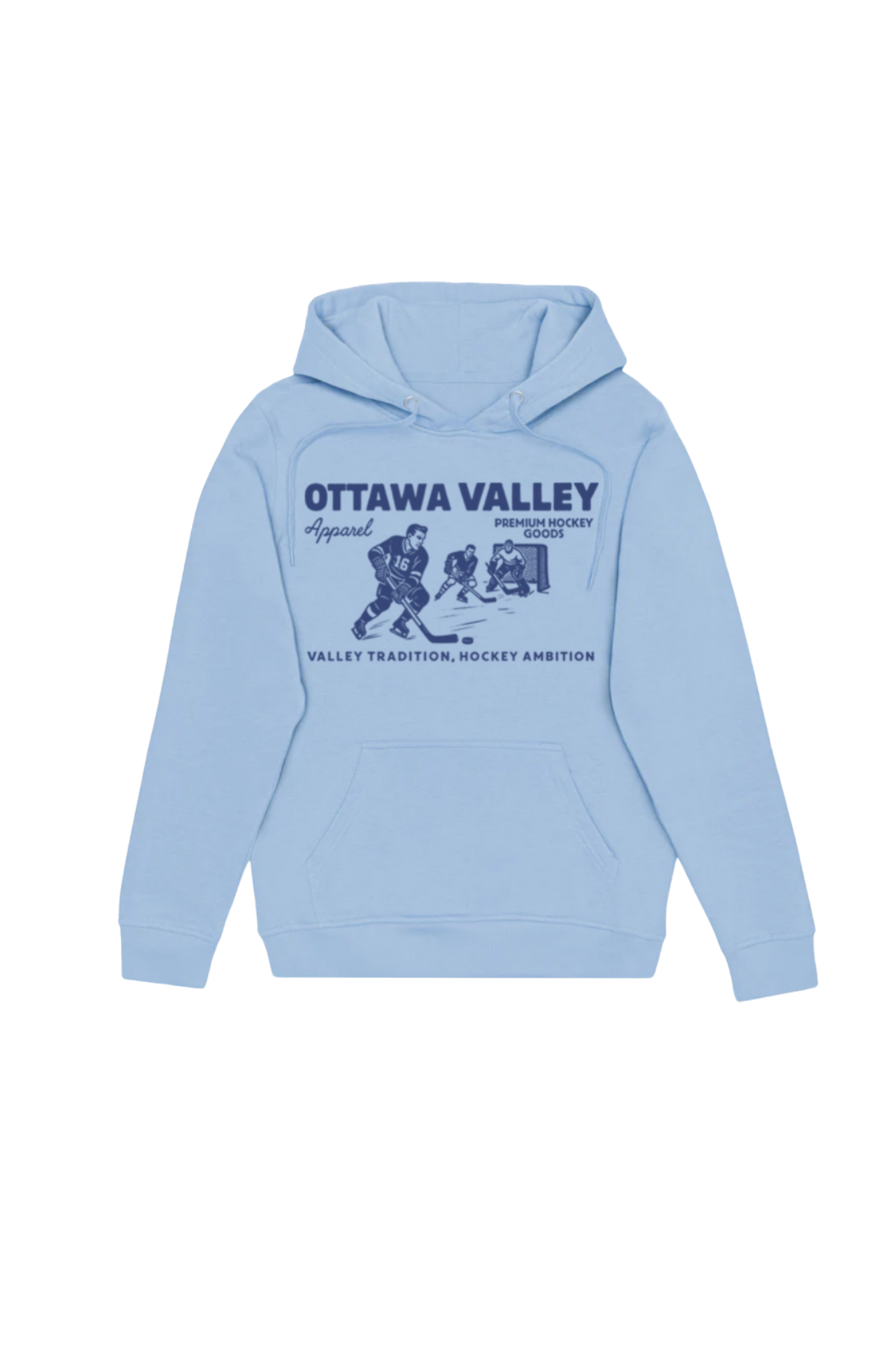 Retro Valley Hockey Hoodie - Sky Blue