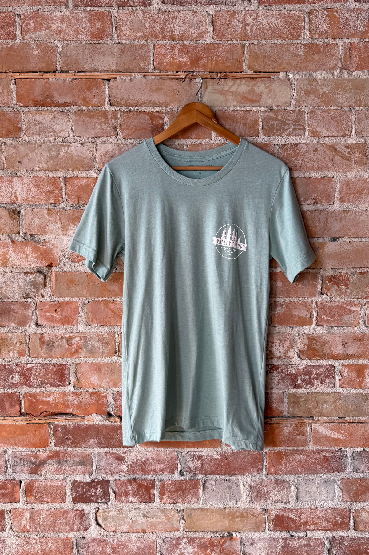 Valley Proud Mini Logo Tee - Dusty Blue