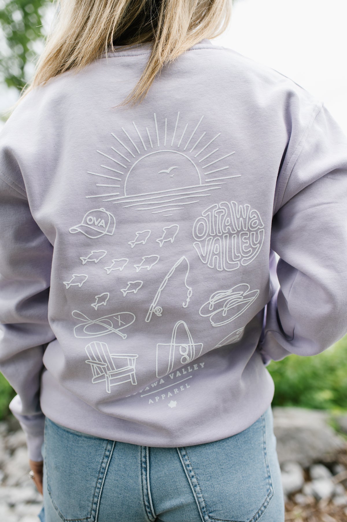 Ottawa Valley Beach Crew - Lavender &amp; White