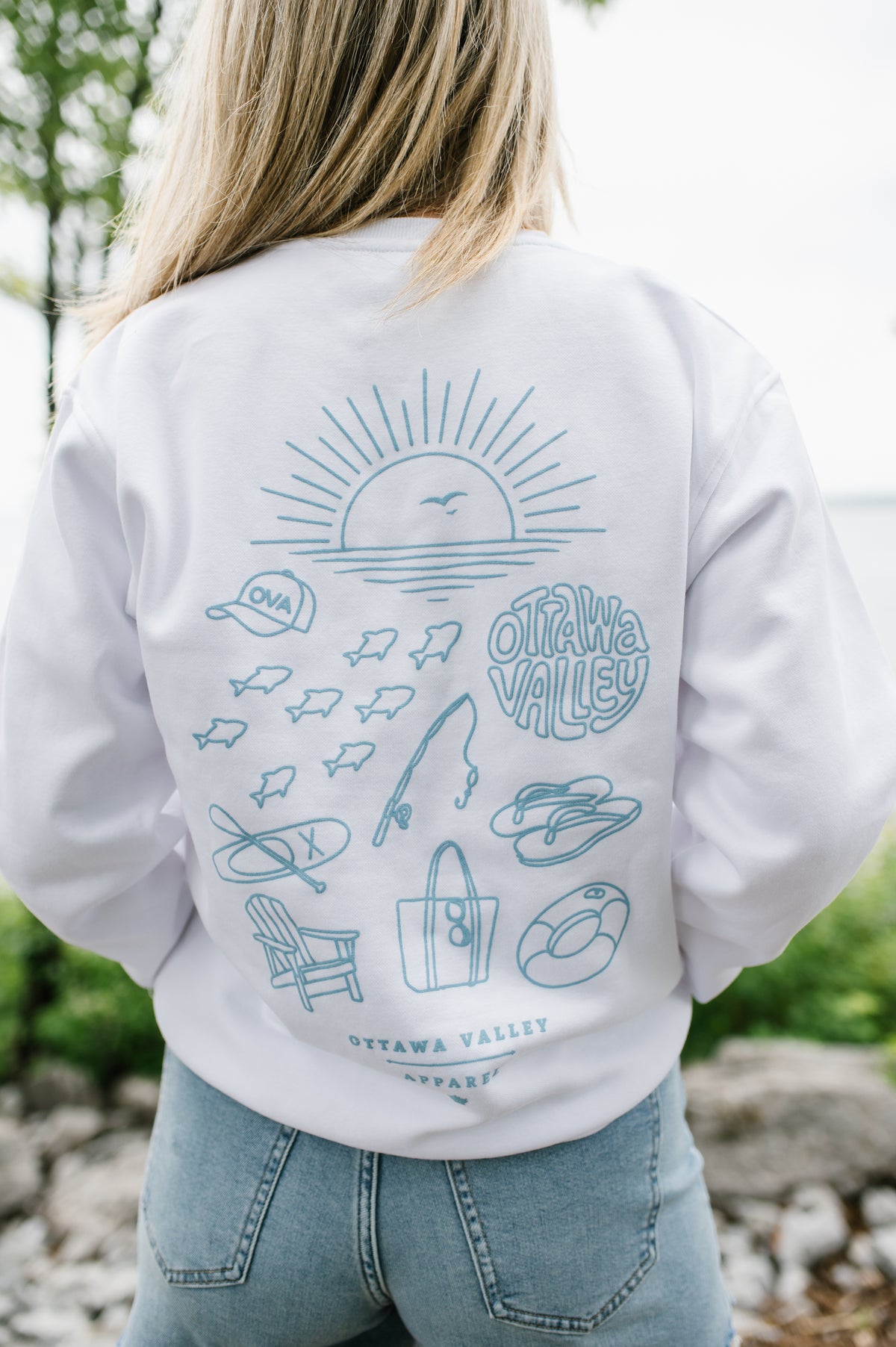 Ottawa Valley Beach Crew - White &amp; Blue