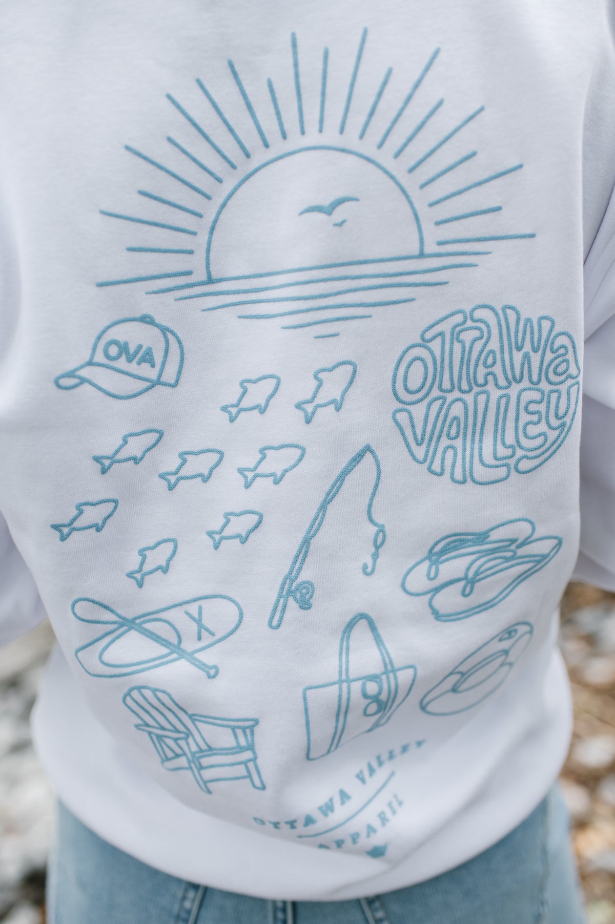 Ottawa Valley Beach Crew - White &amp; Blue