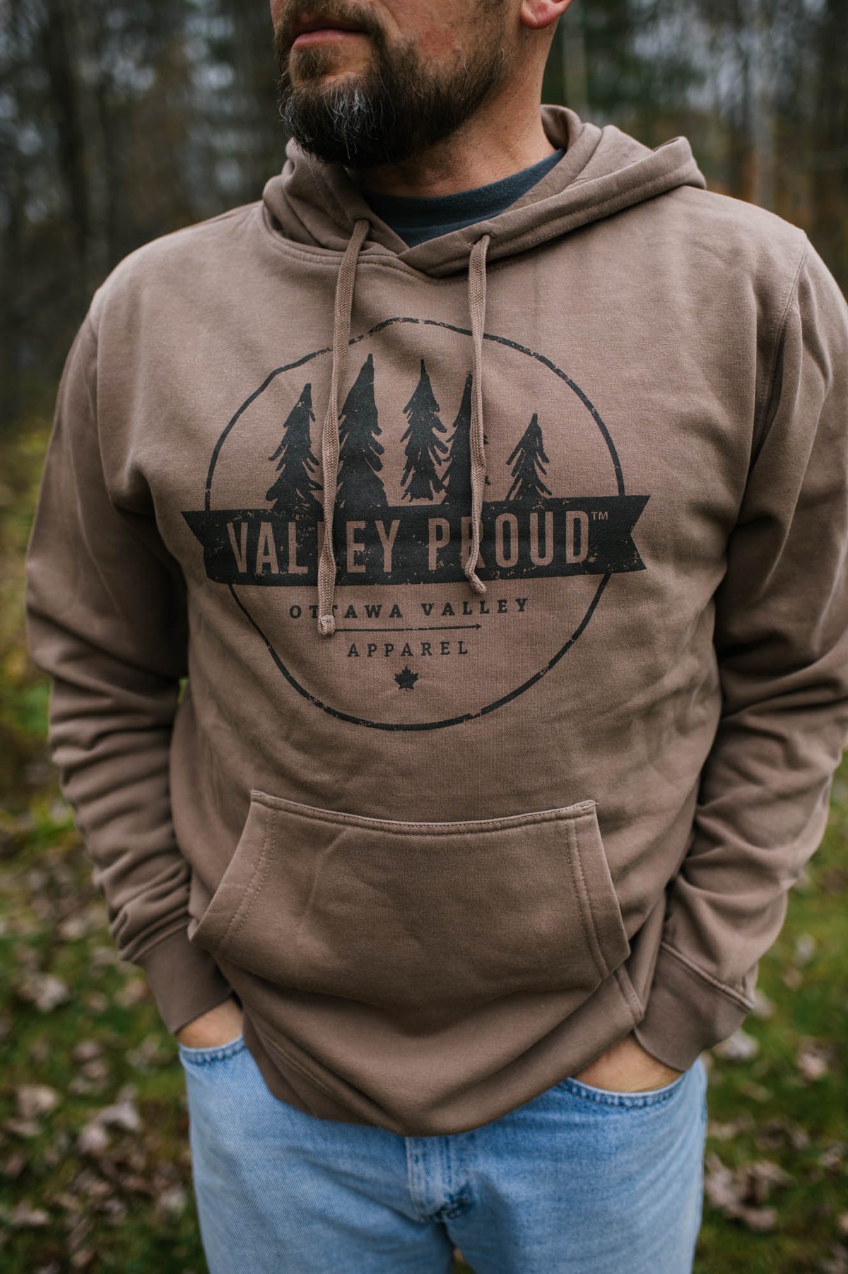 Valley Proud Two Tone Hoodie - Brown