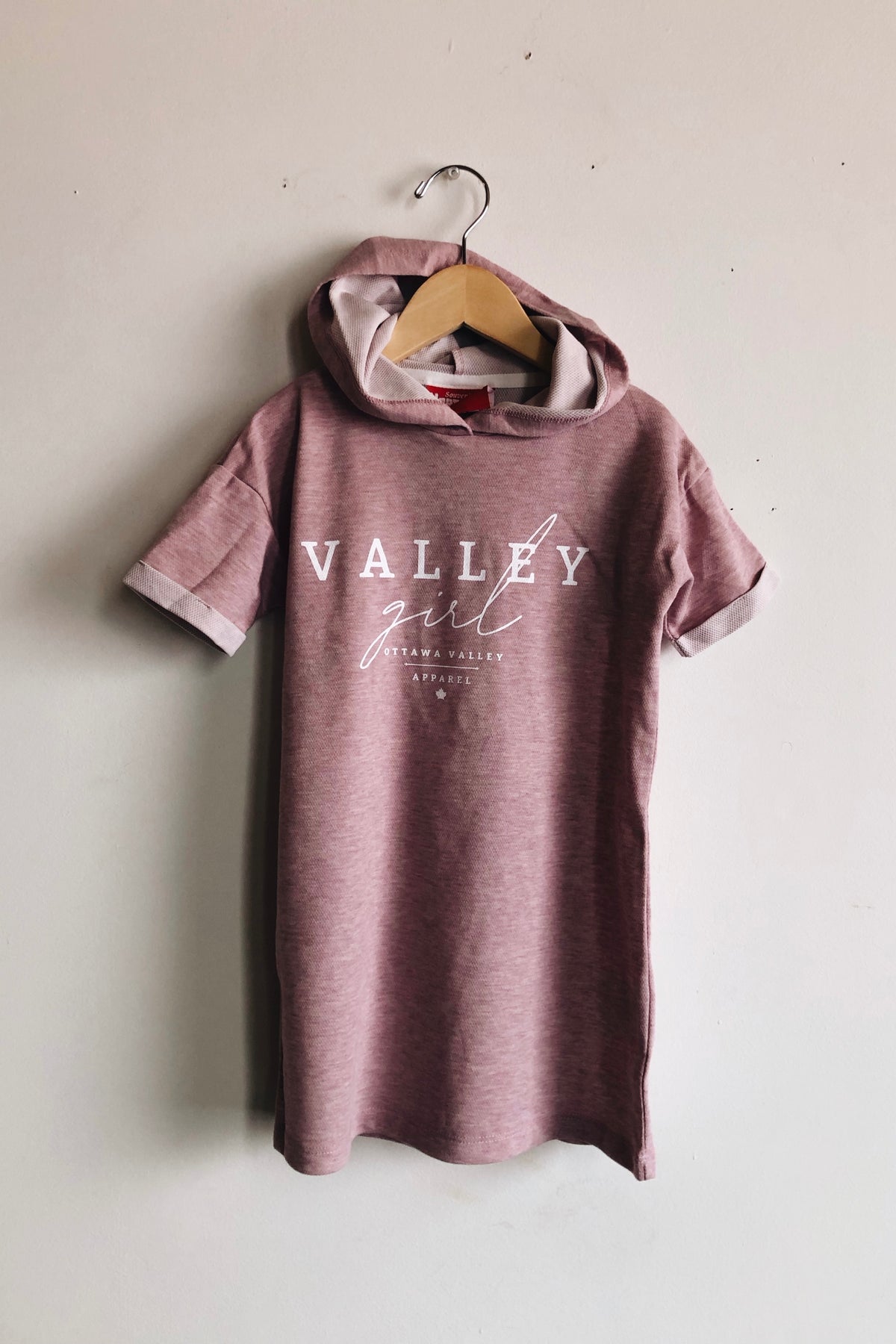 Children s Valley Girl Hooded T Shirt Dress Lilac Mix Ottawa