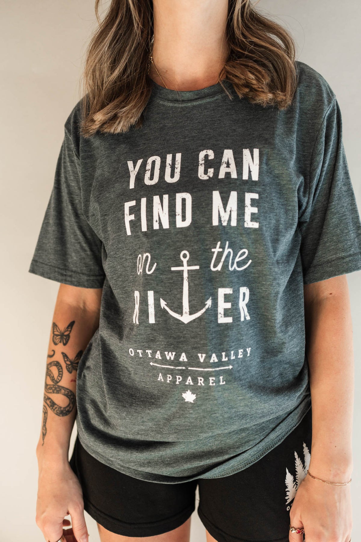 River Tee - Heather Navy