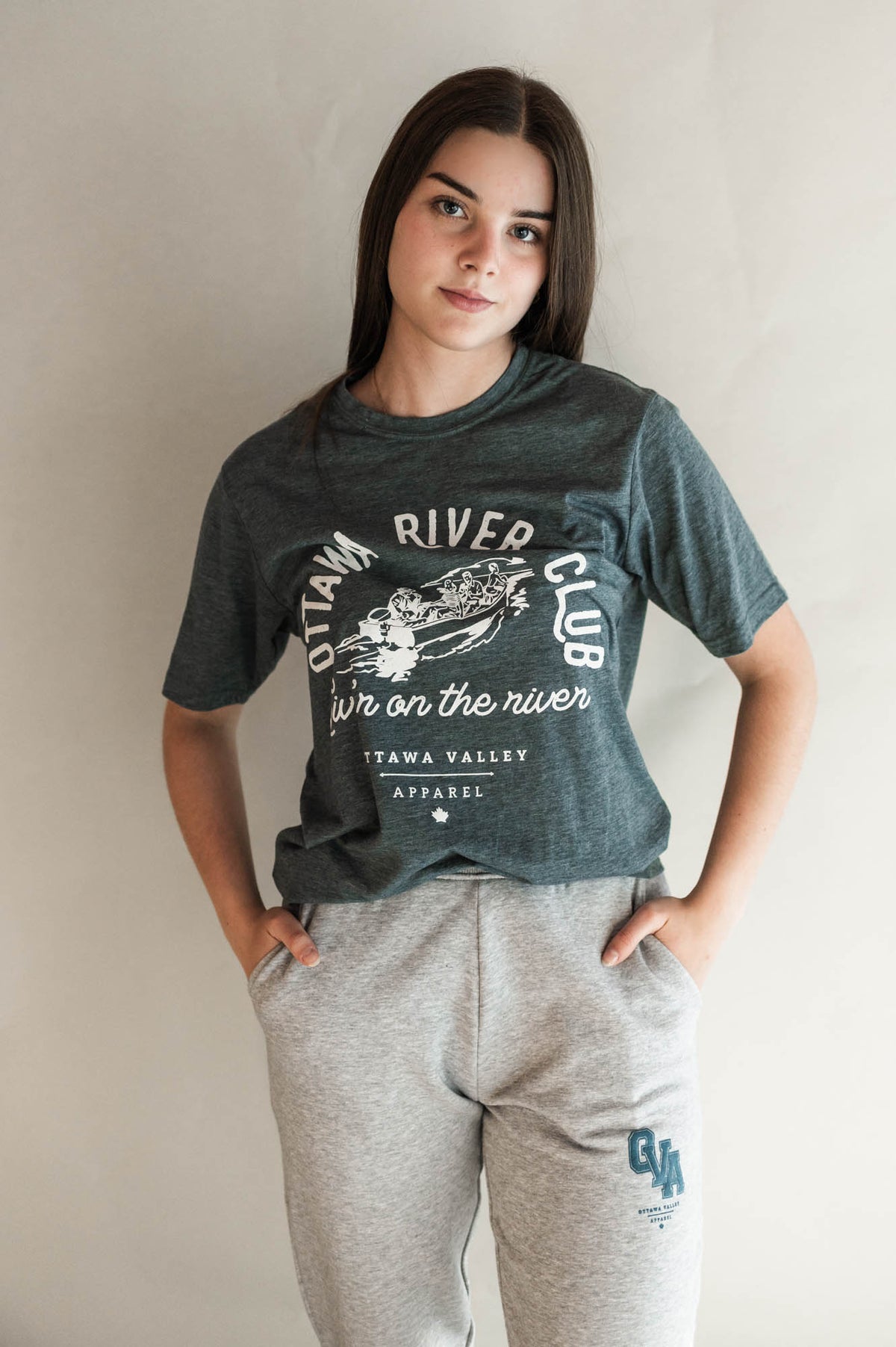 Ottawa River Club Tee - Heather Navy