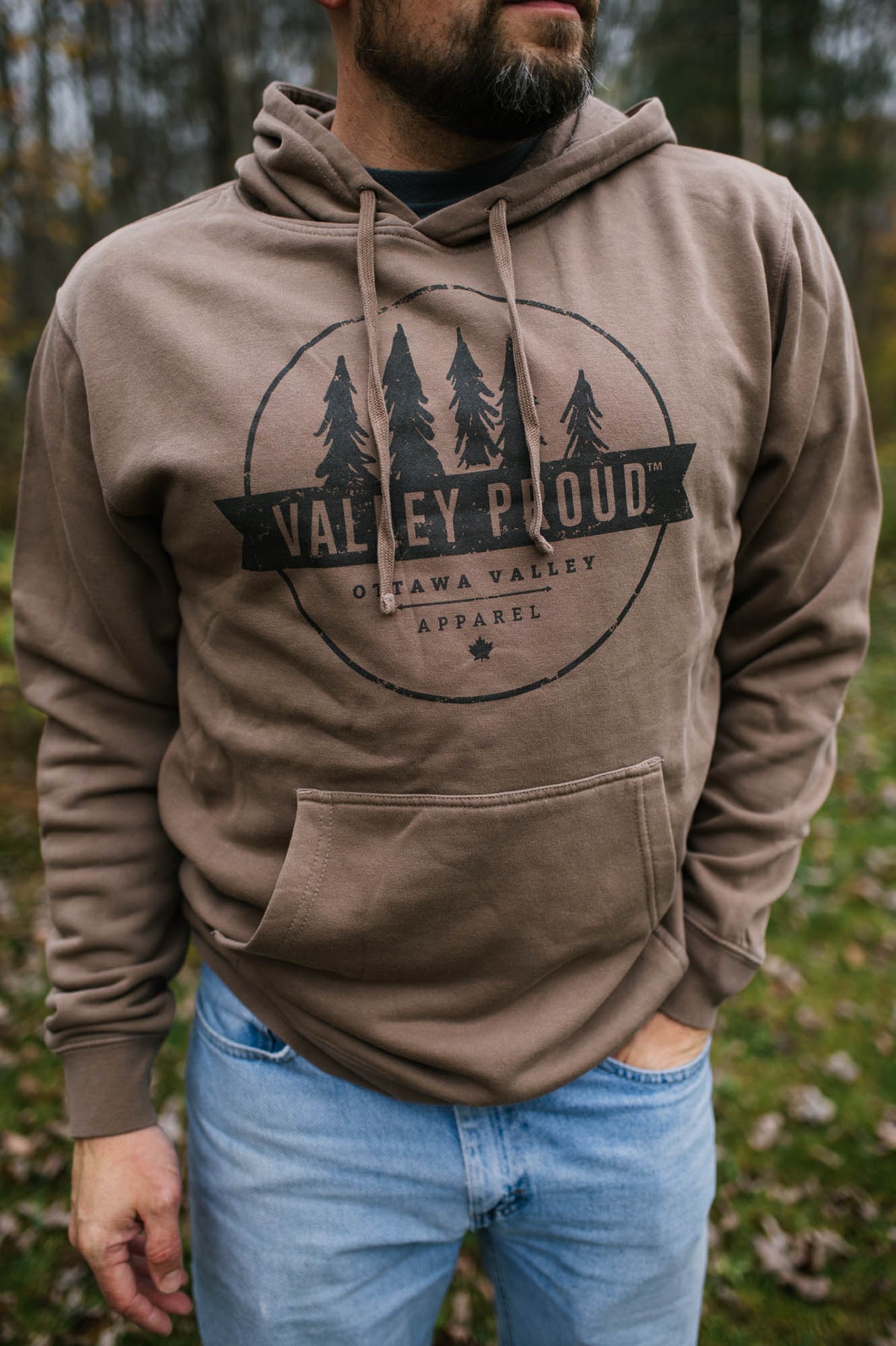 Valley Proud Two Tone Hoodie - Brown