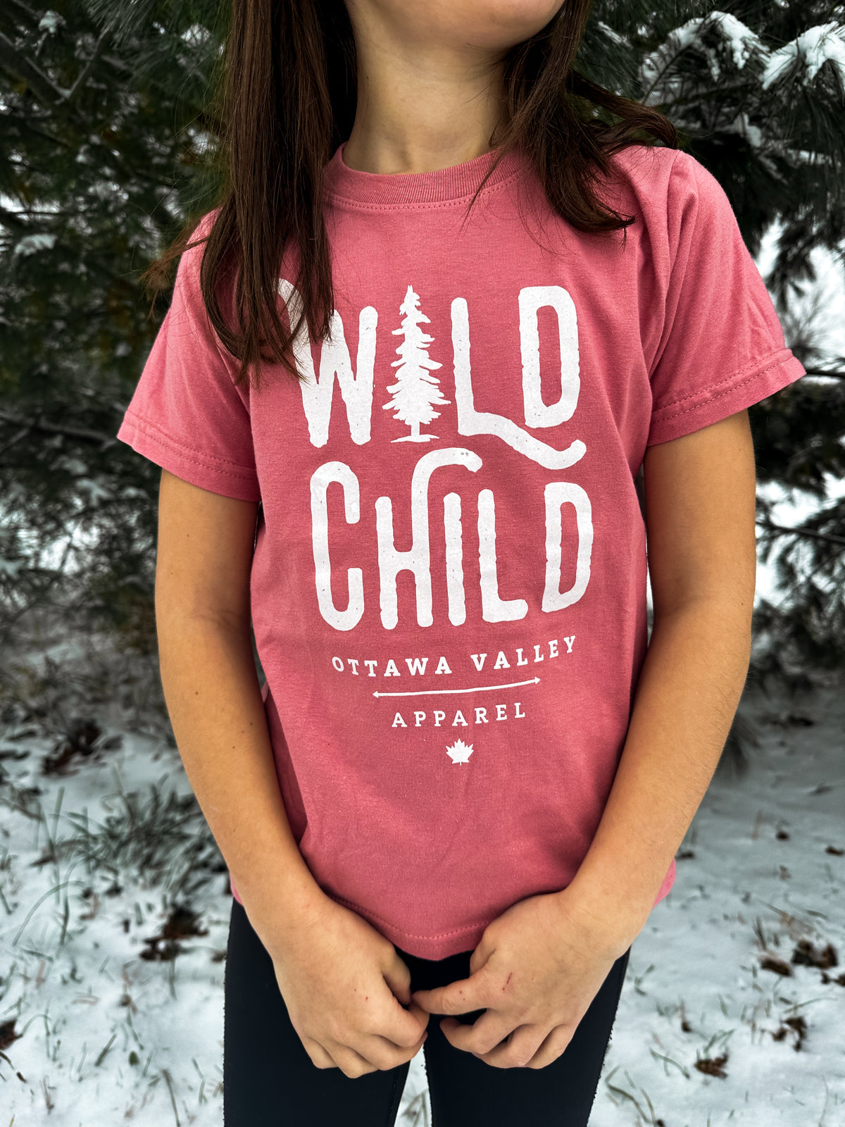 Children&#39;s Wild Child Tee - Dusty Rose