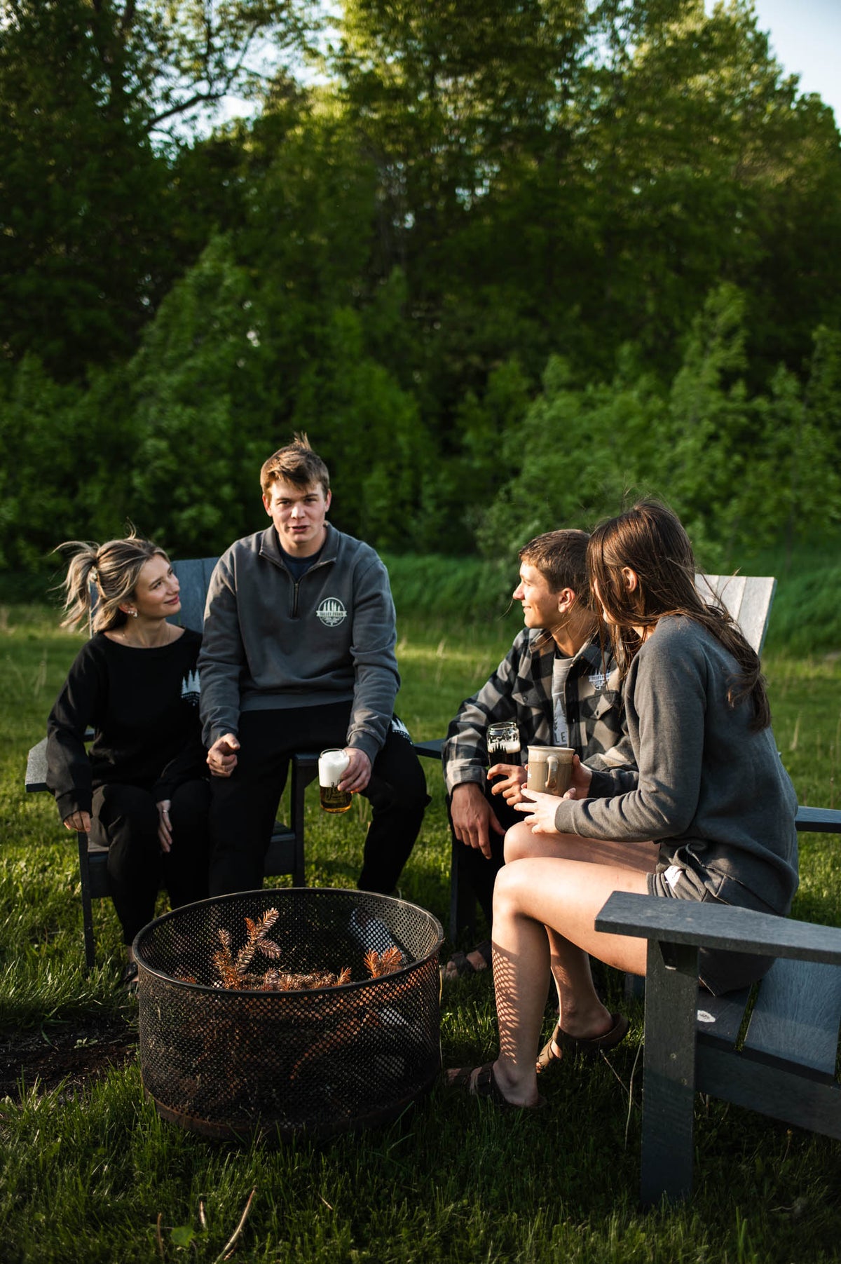 Valley Proud Embroidered 1/4 Zip - Charcoal