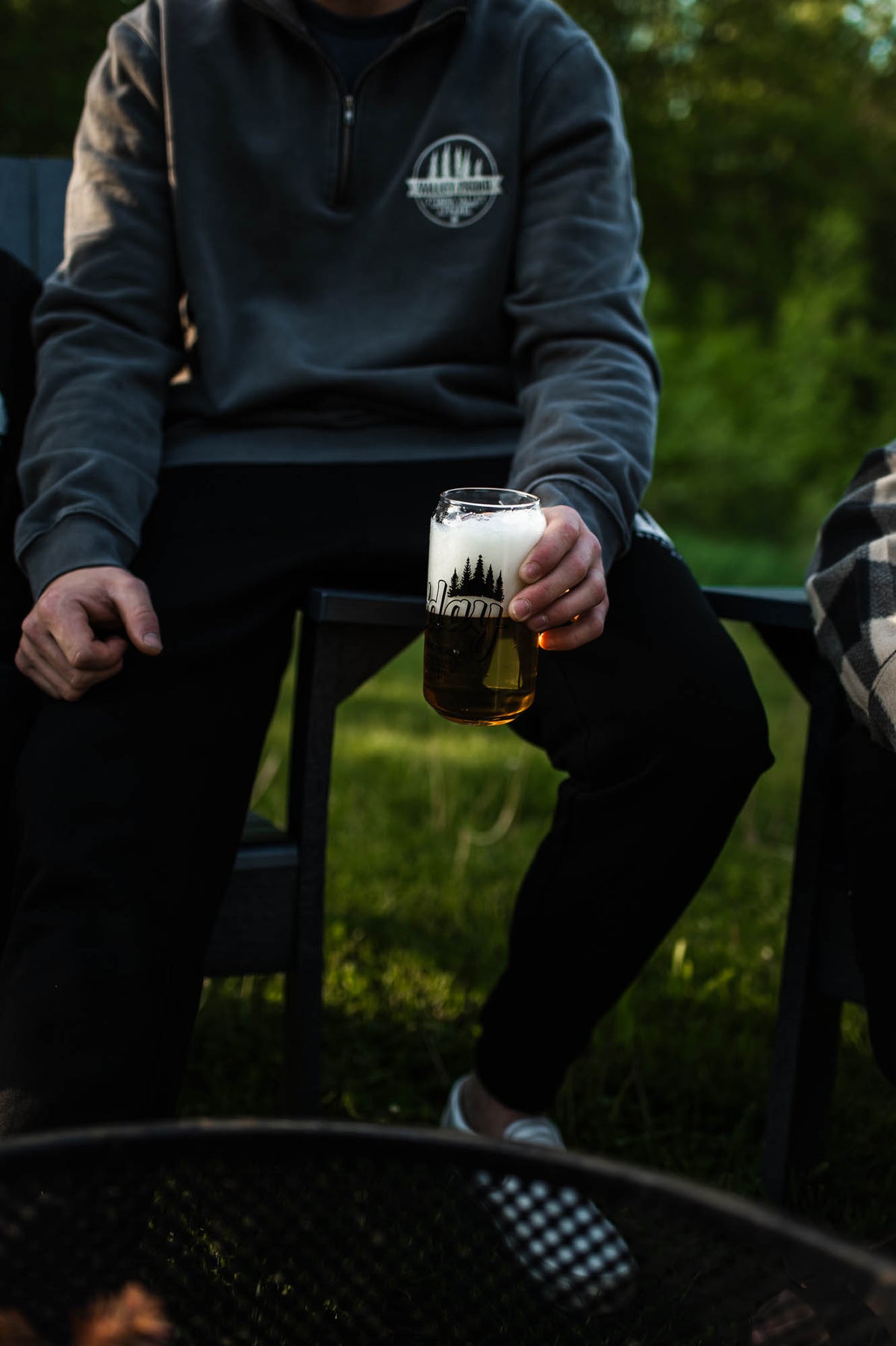 Valley Proud Embroidered 1/4 Zip - Charcoal