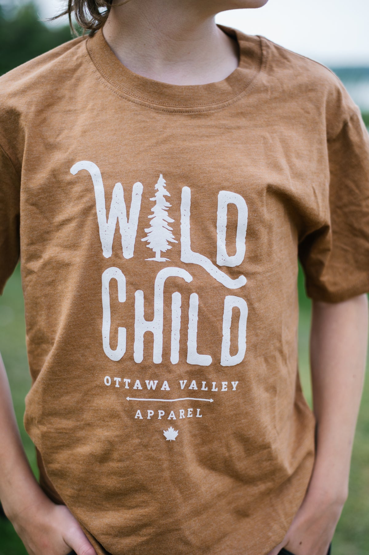 Youth Wild Child Tee - Earth Caramel
