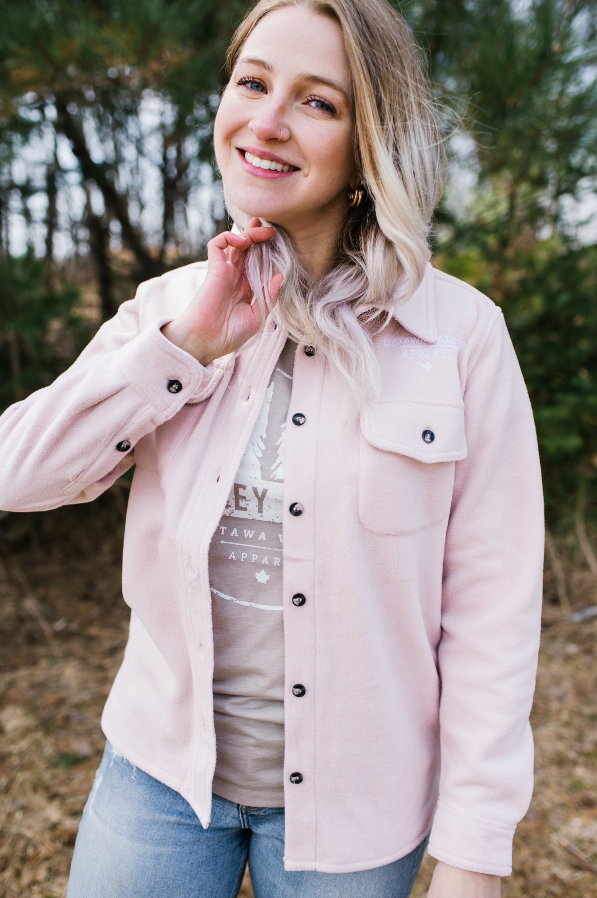 OVA Women&#39;s Solid Lumberjacket - Blush