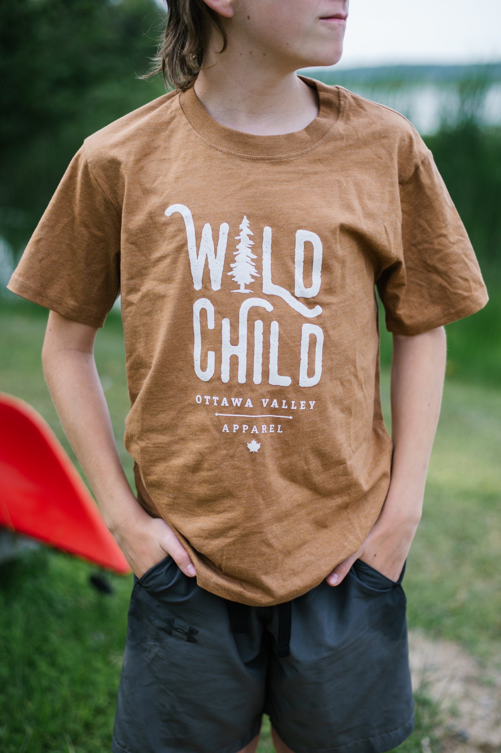 Youth Wild Child Tee - Earth Caramel