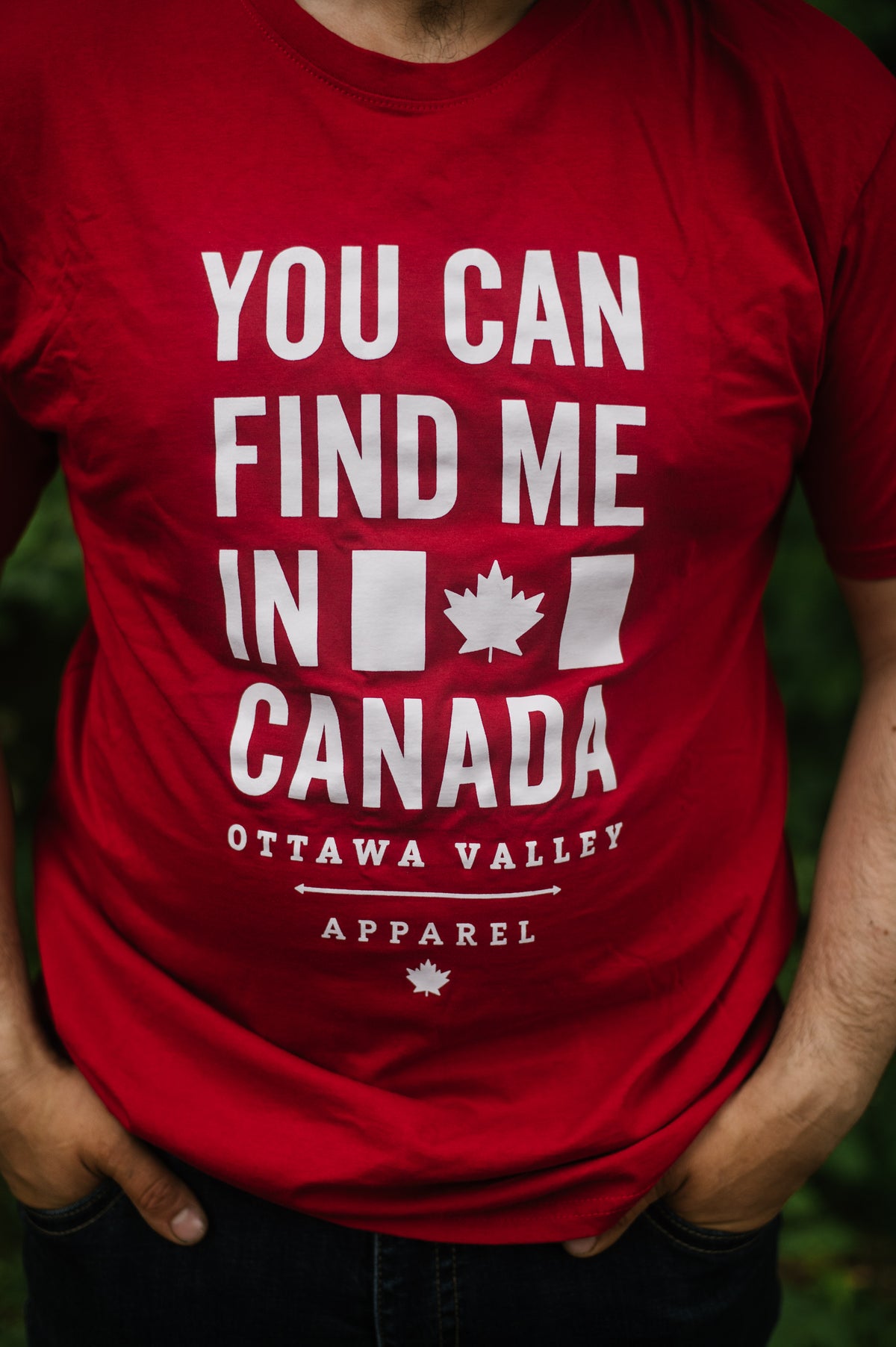 You Can Find Me In Canada Tee - Red