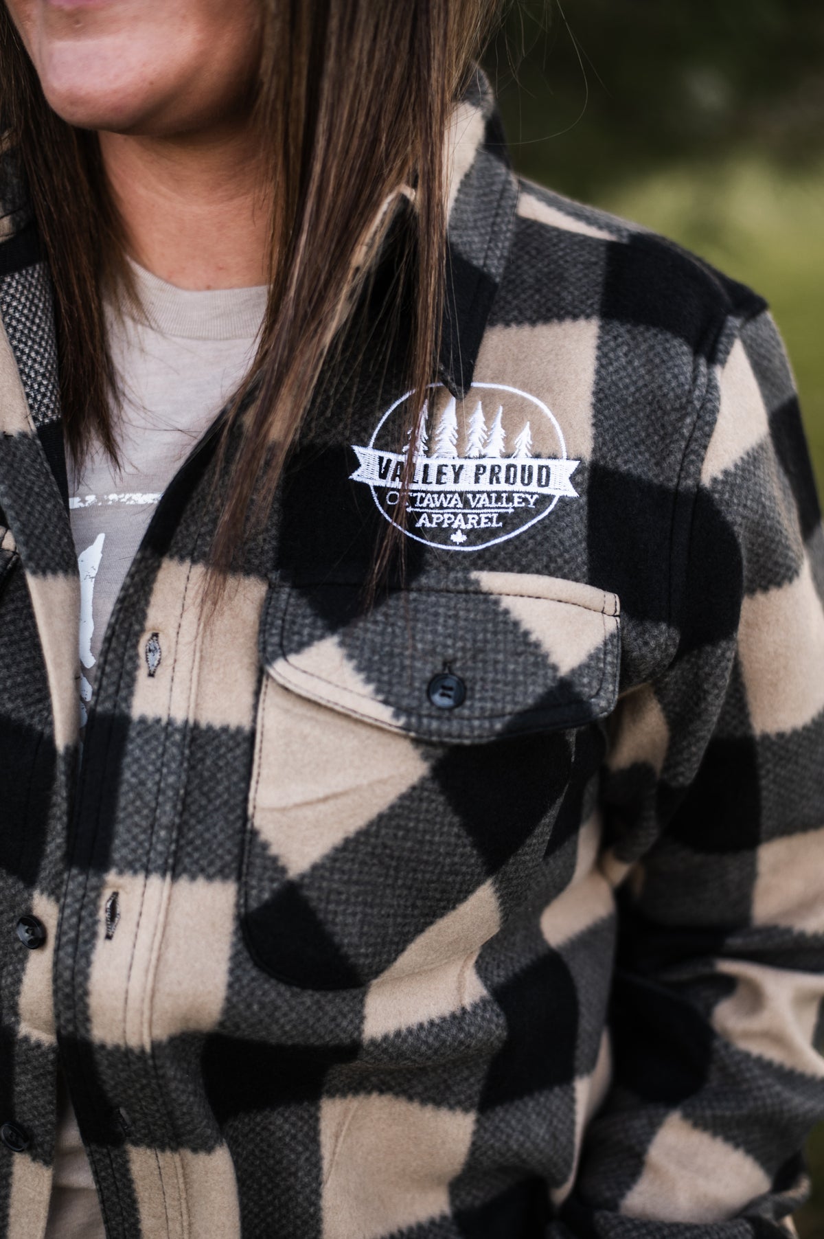 Valley Proud Fleece Lumber Jacket - Tan &amp; Black