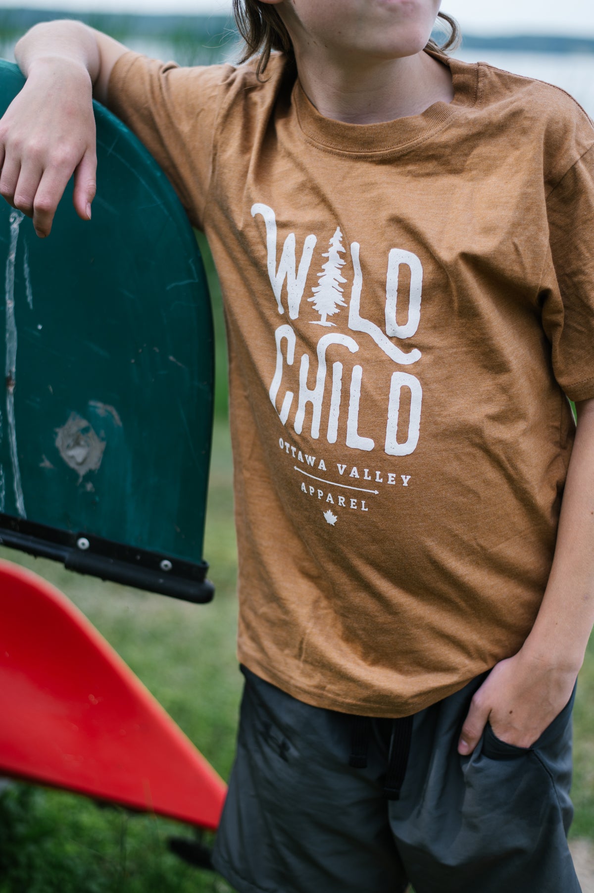 Youth Wild Child Tee - Earth Caramel