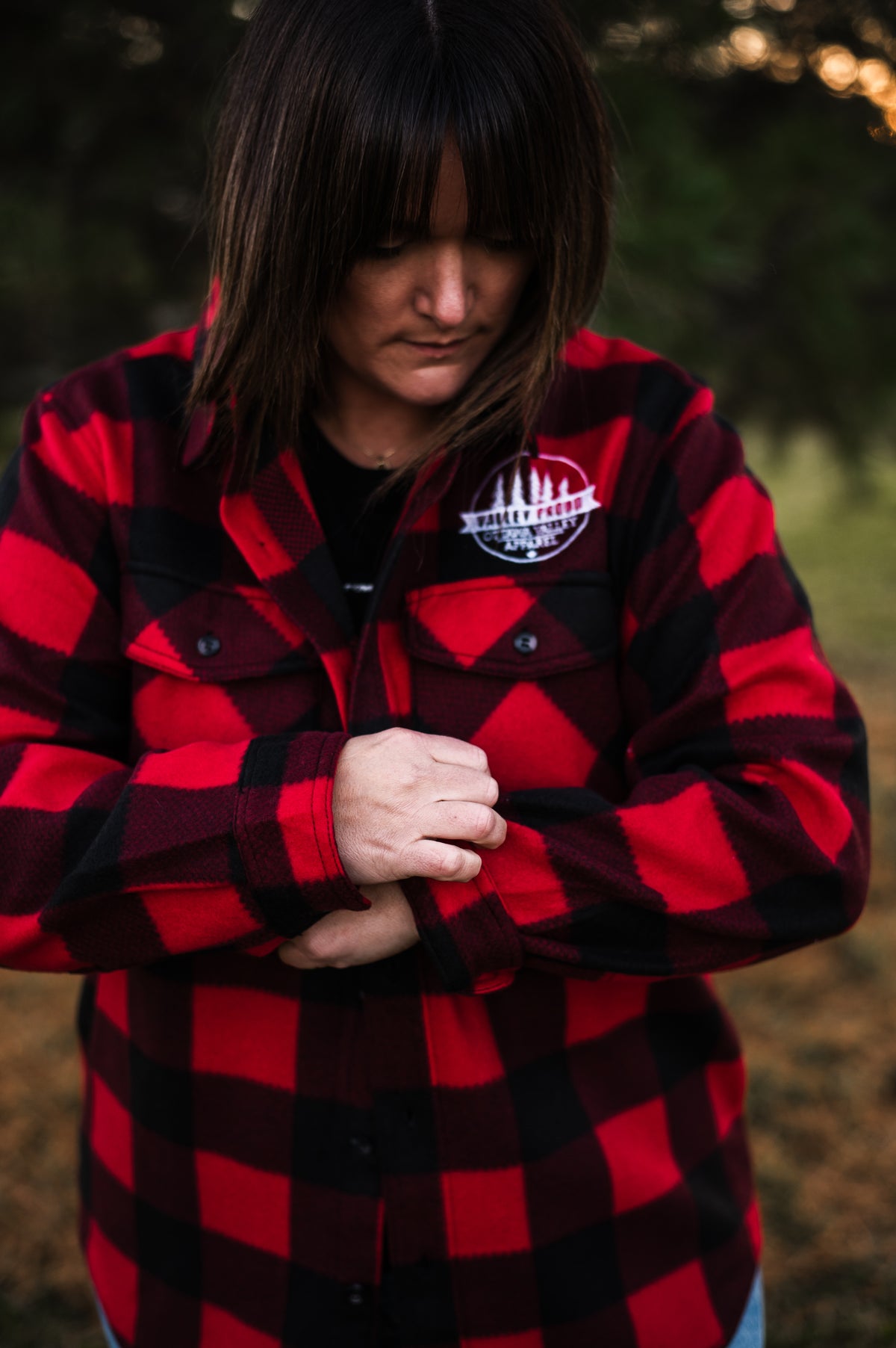 Valley Proud Fleece Lumber Jacket - Red &amp; Black