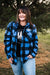 Valley Proud Fleece Lumber Jacket - Blue & Black