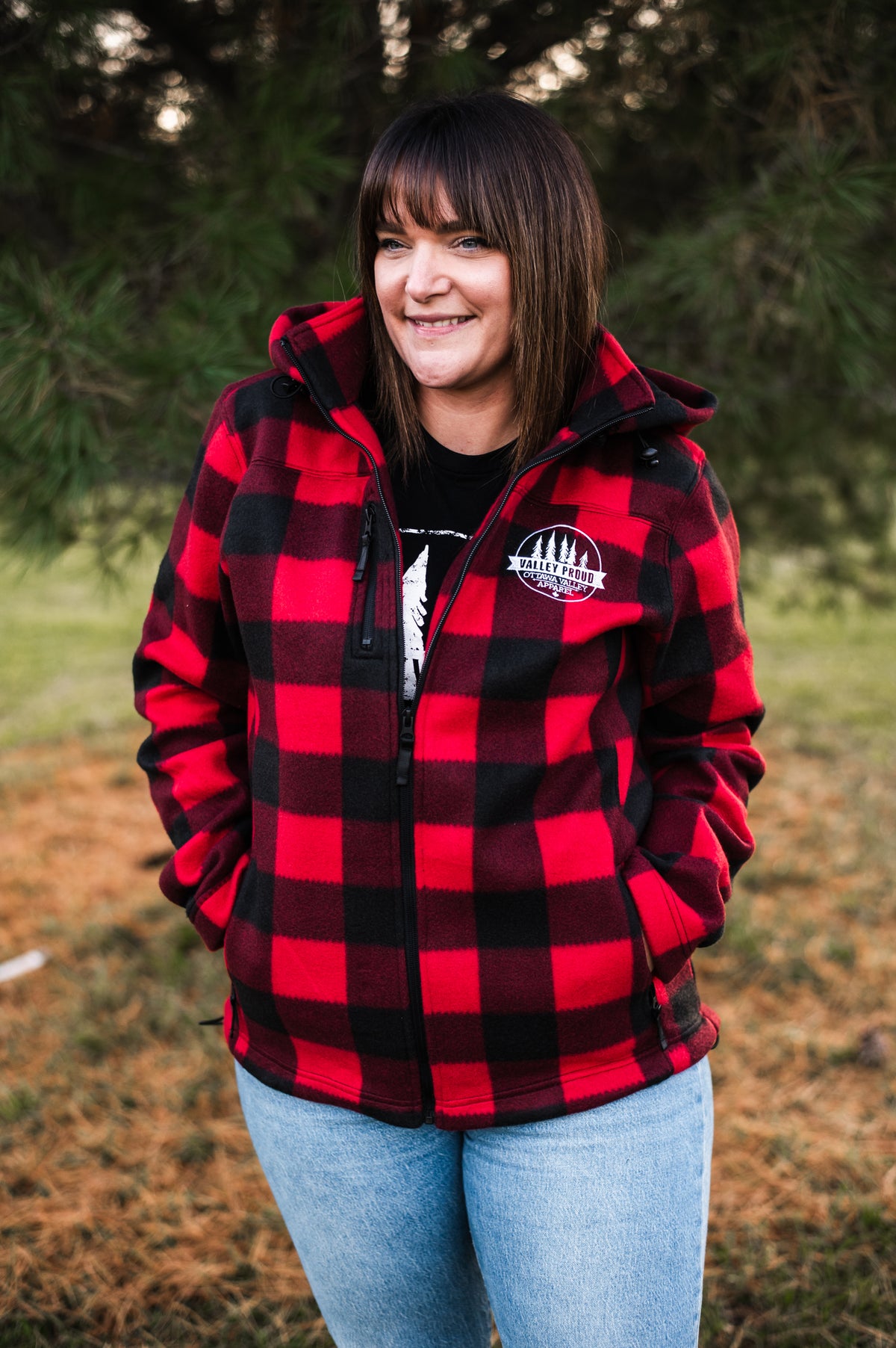 Men&#39;s Plaid Jacket - Red &amp; Black