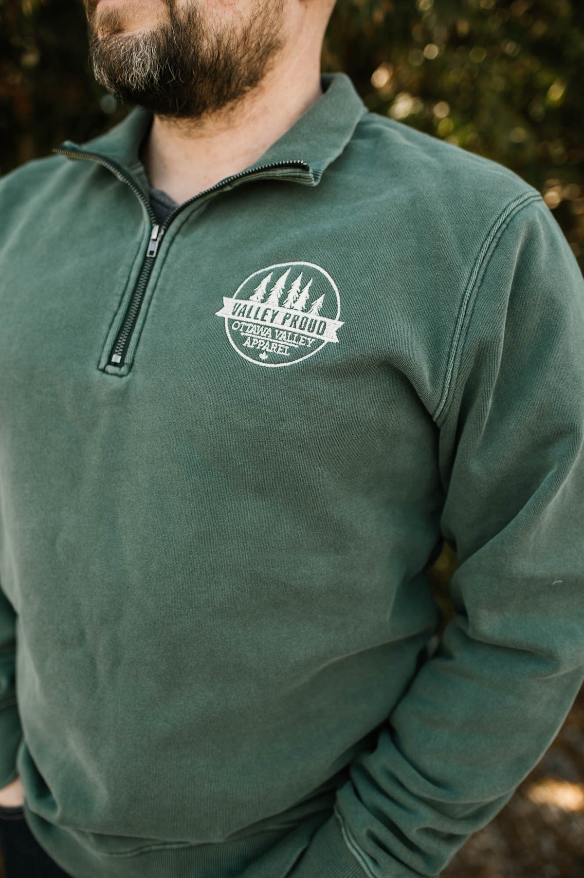 Valley Proud Embroidered 1/4 Zip - Meadow