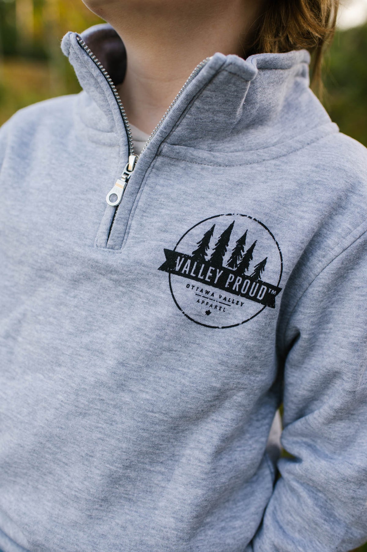 Youth Valley Proud 1/4 Zip - Grey
