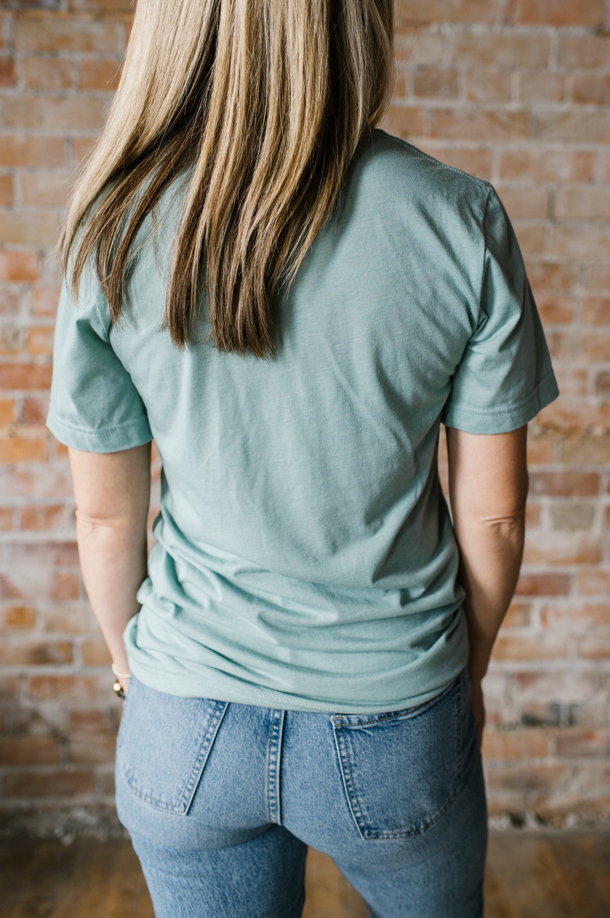 Valley Proud Mini Logo Tee - Dusty Blue