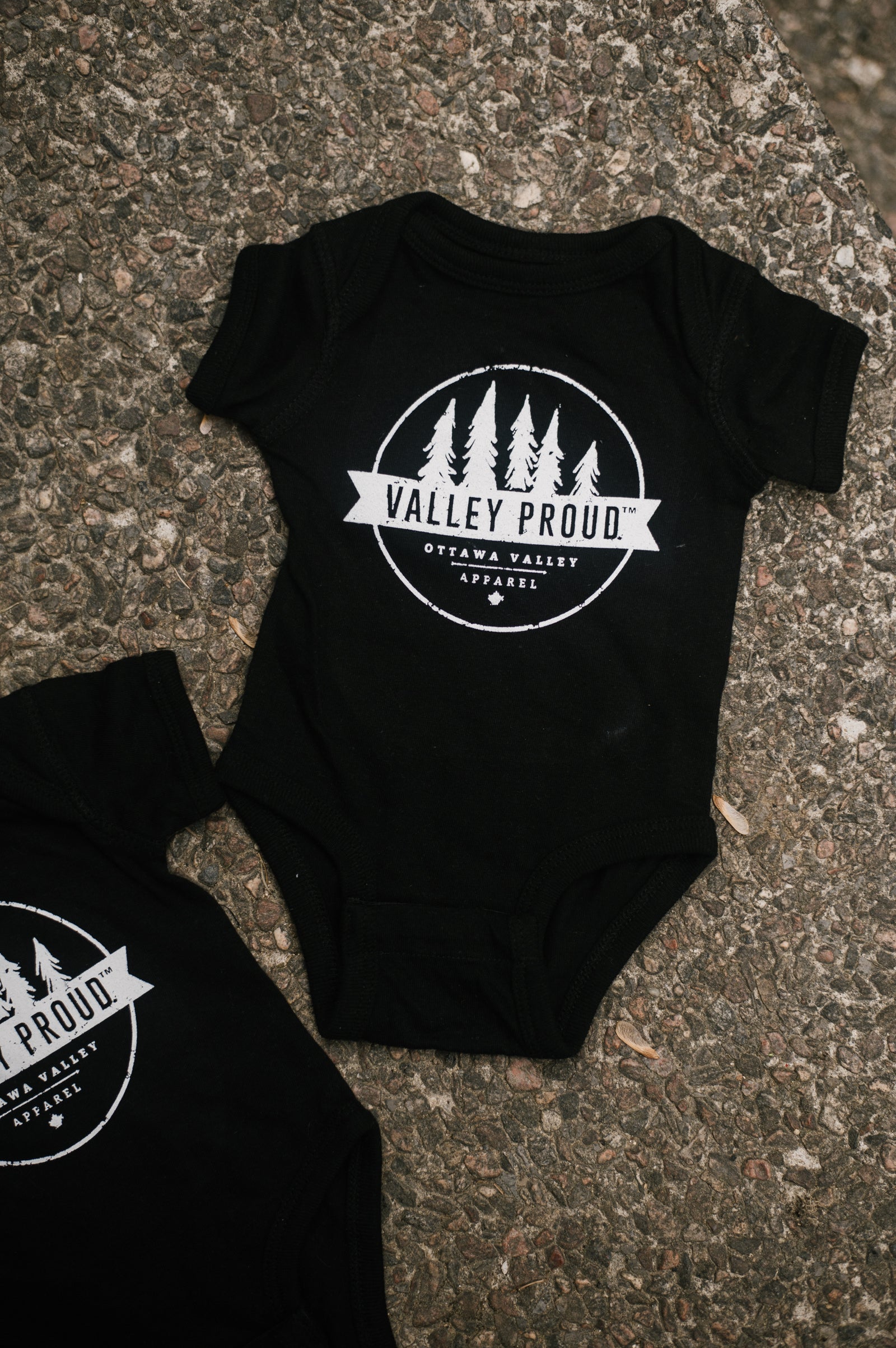 Valley Proud Baby Onesie - Black