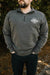 Valley Proud Embroidered 1/4 Zip - Charcoal