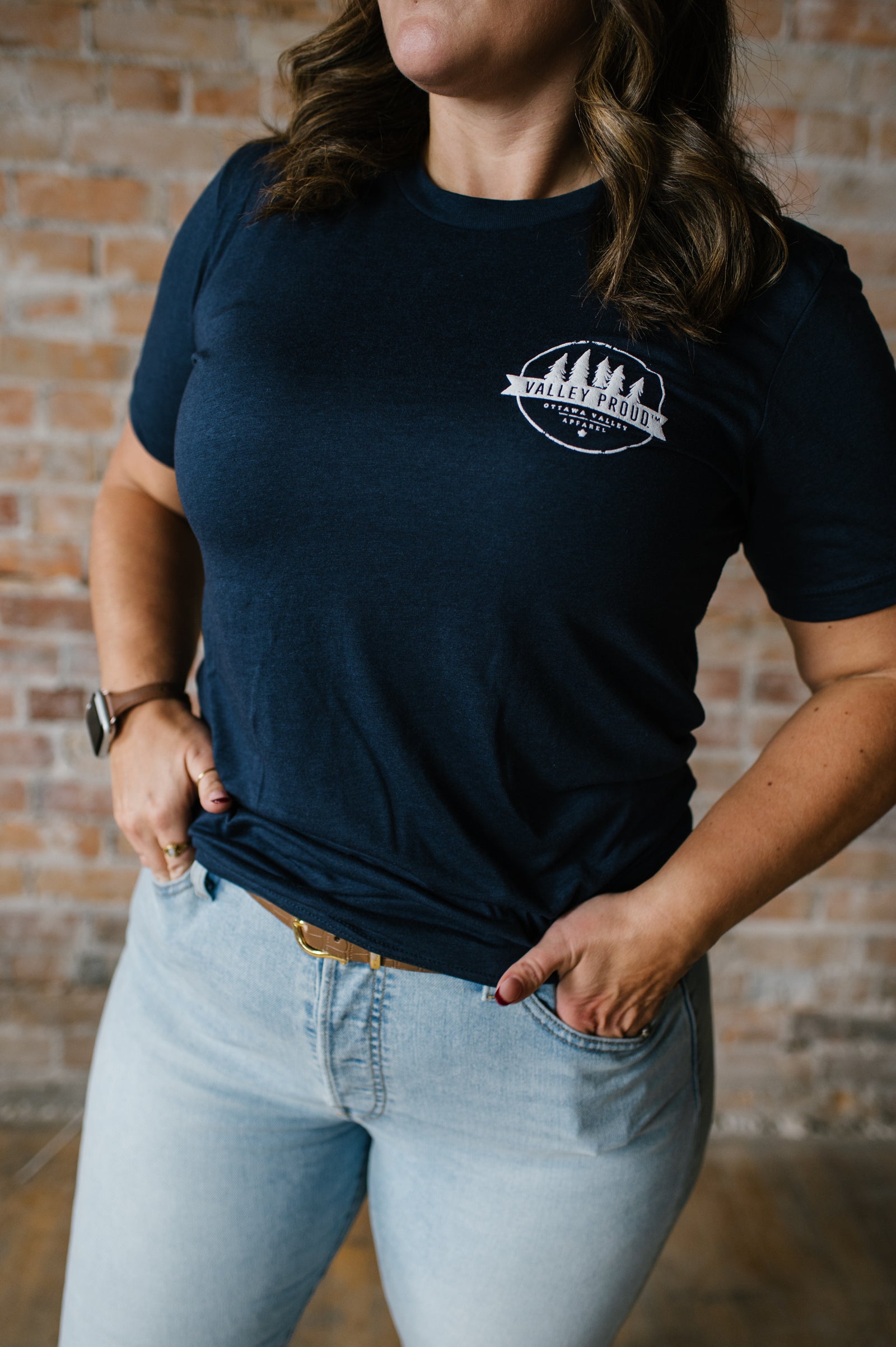Valley Proud Mini Logo Tee - Navy