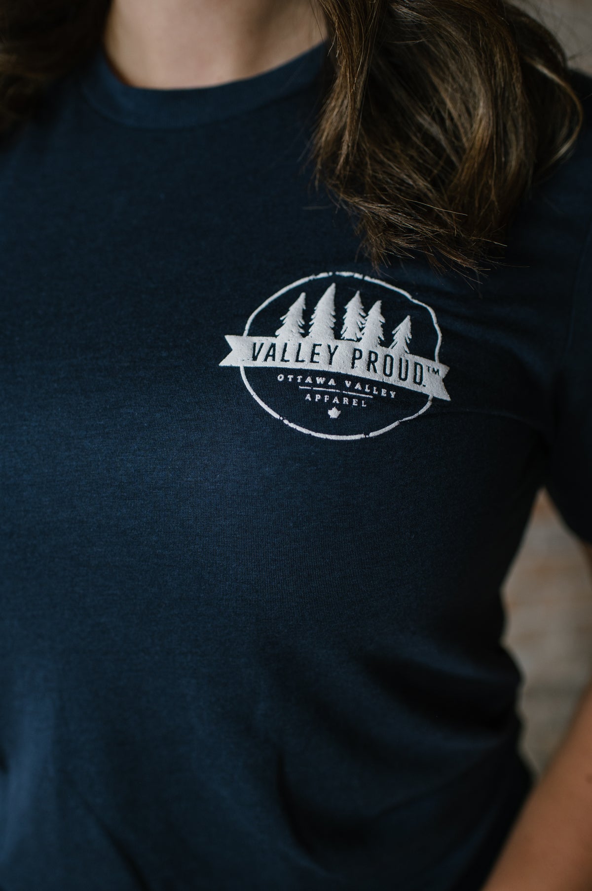 Valley Proud Mini Logo Tee - Navy
