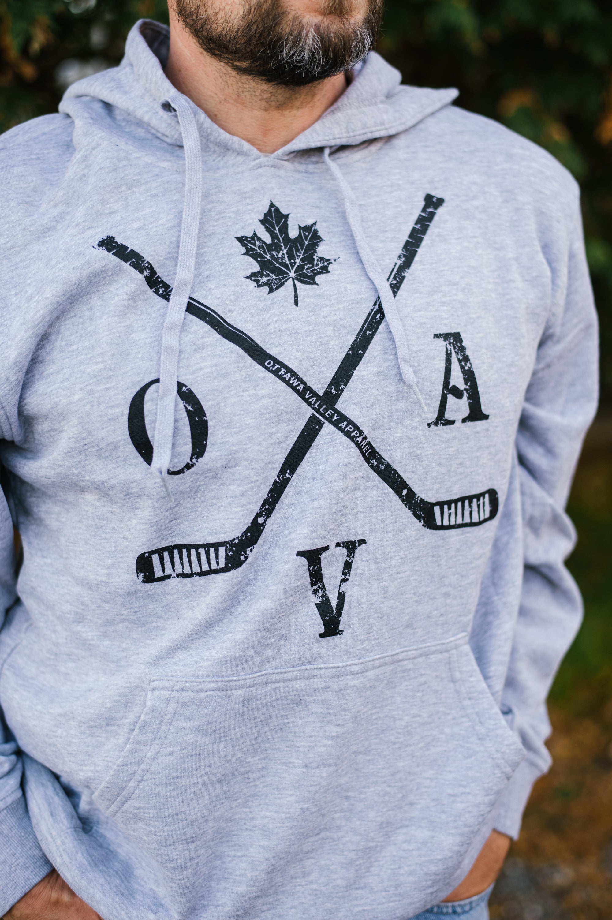 OVA Hockey Hoodie - Athletic Grey