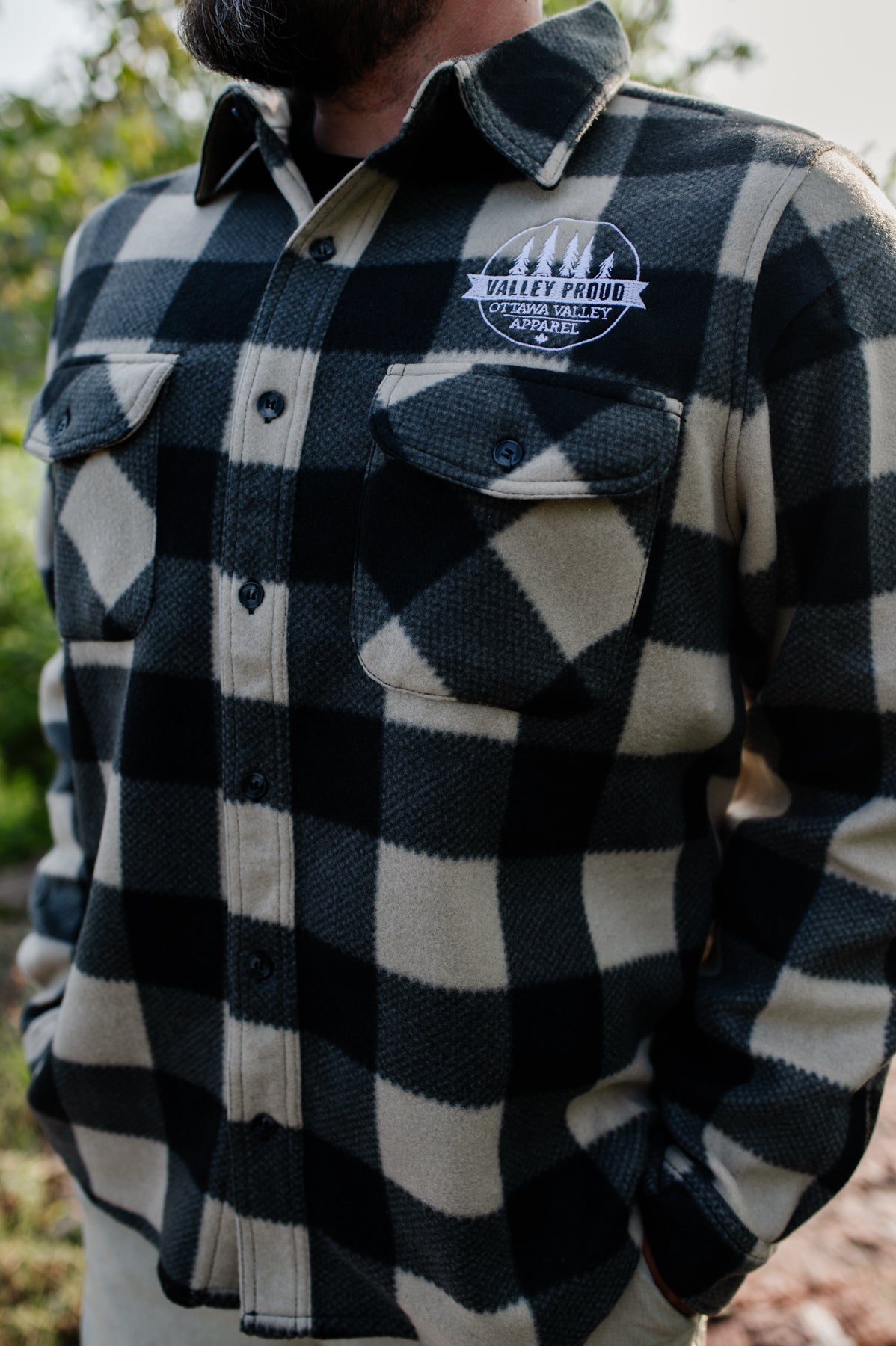 Valley Proud Fleece Lumber Jacket - Tan &amp; Black