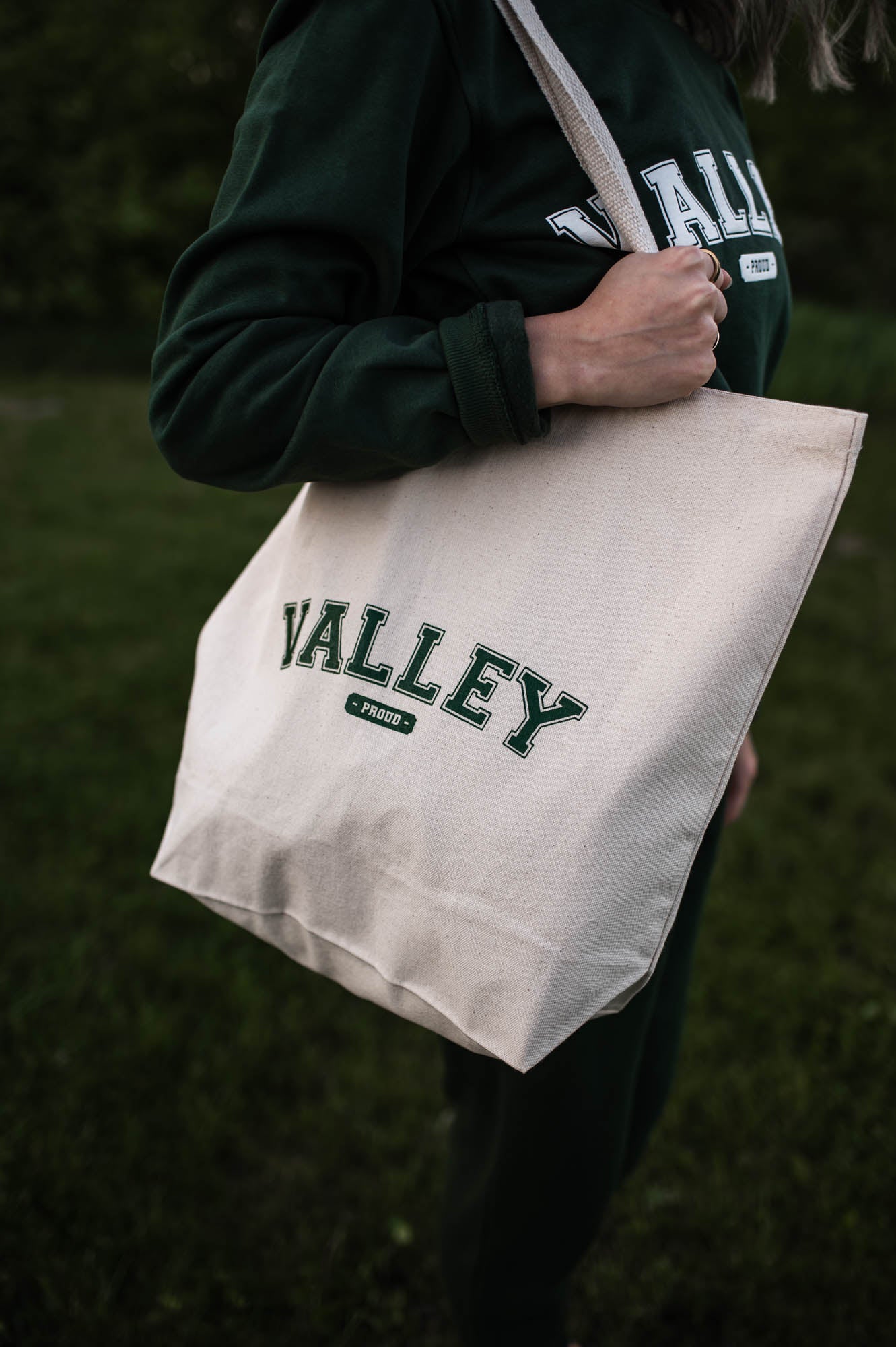 Valley Proud Varsity Tote - Natural