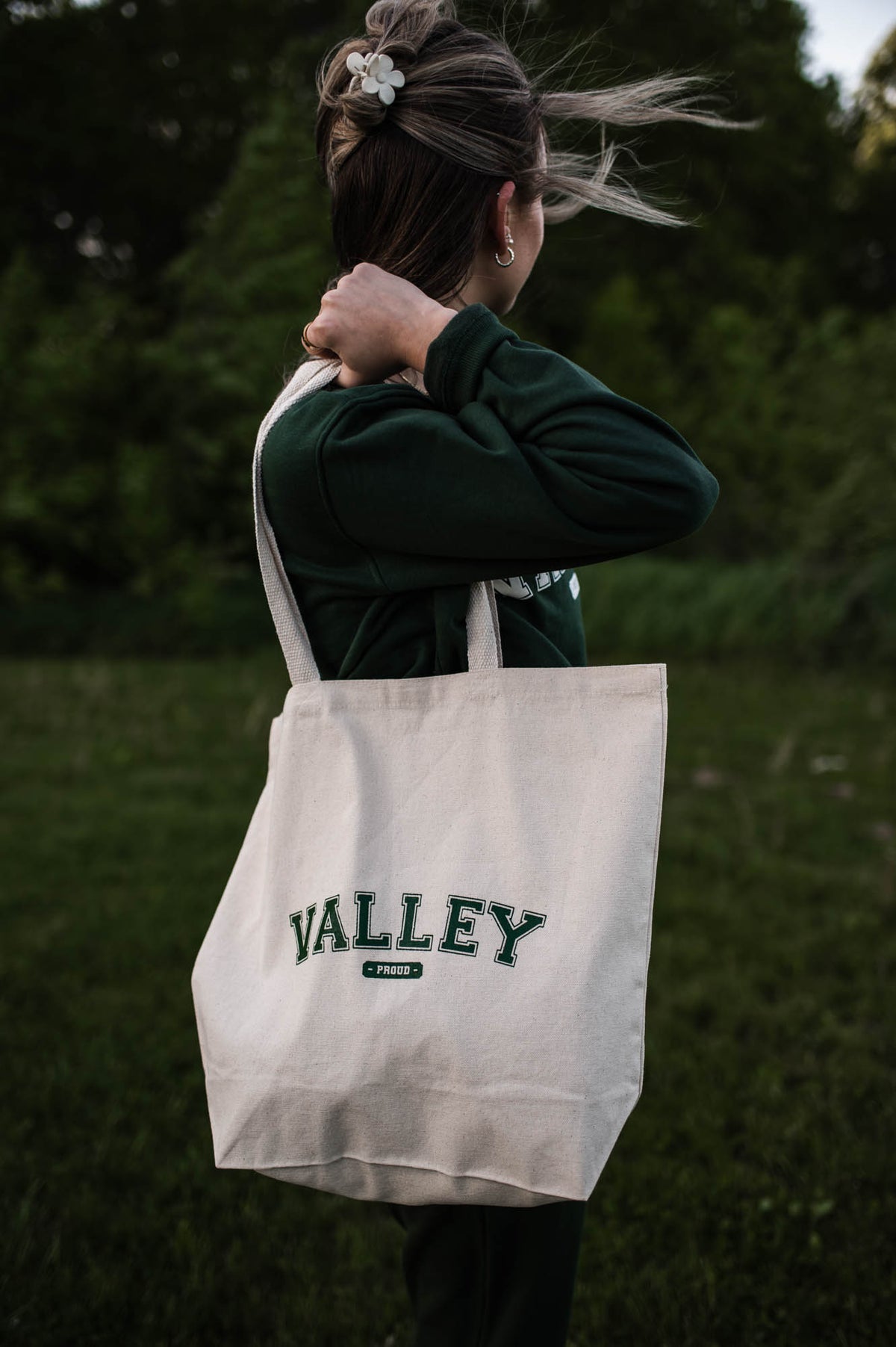 Valley Proud Varsity Tote - Natural