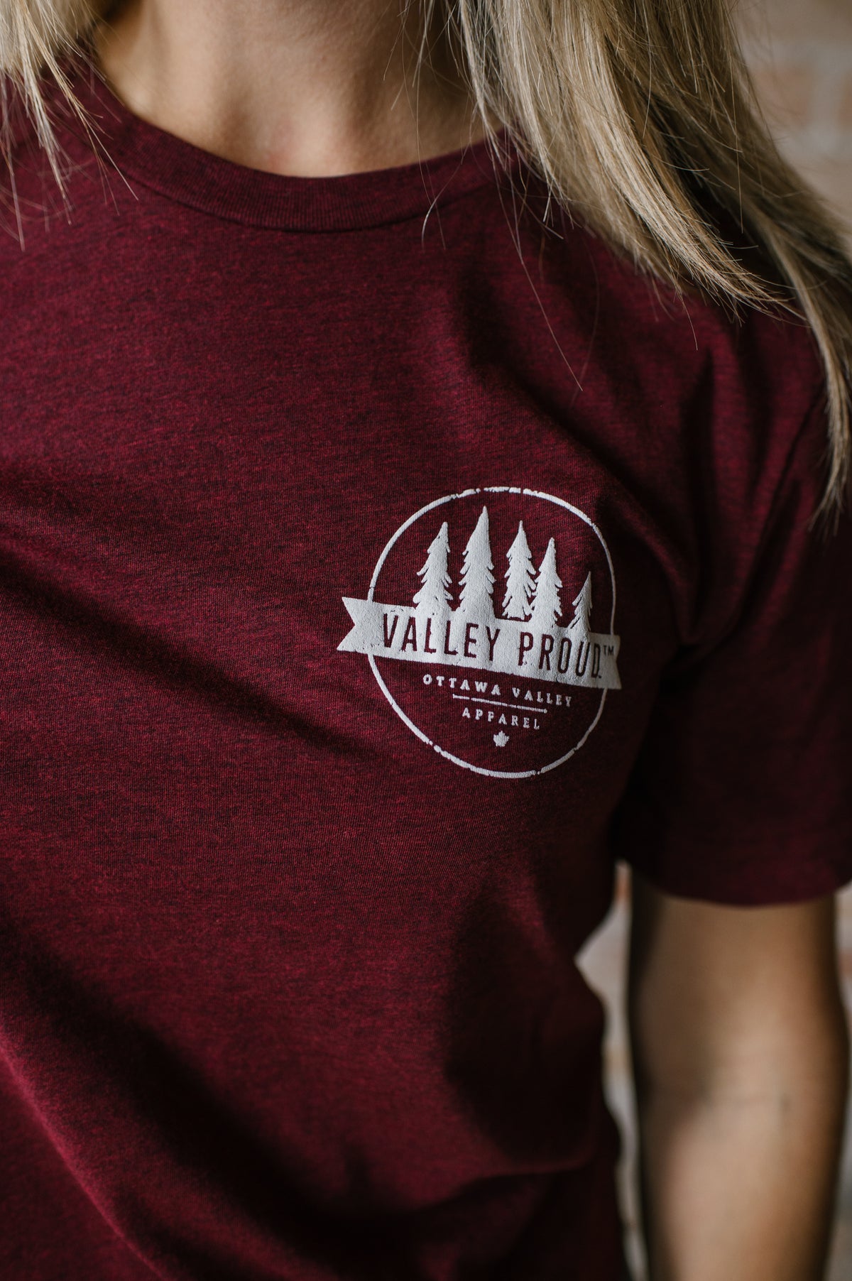 Valley Proud Mini Logo Tee - Cardinal