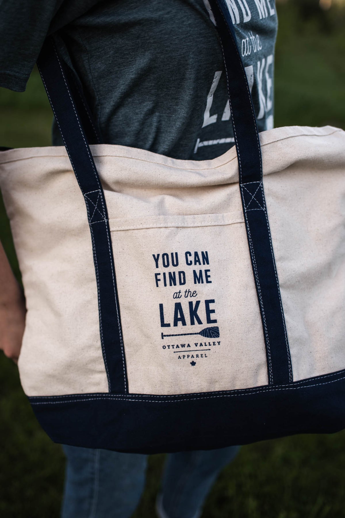You Can Find Me At The Lake Tote Bag - Natural