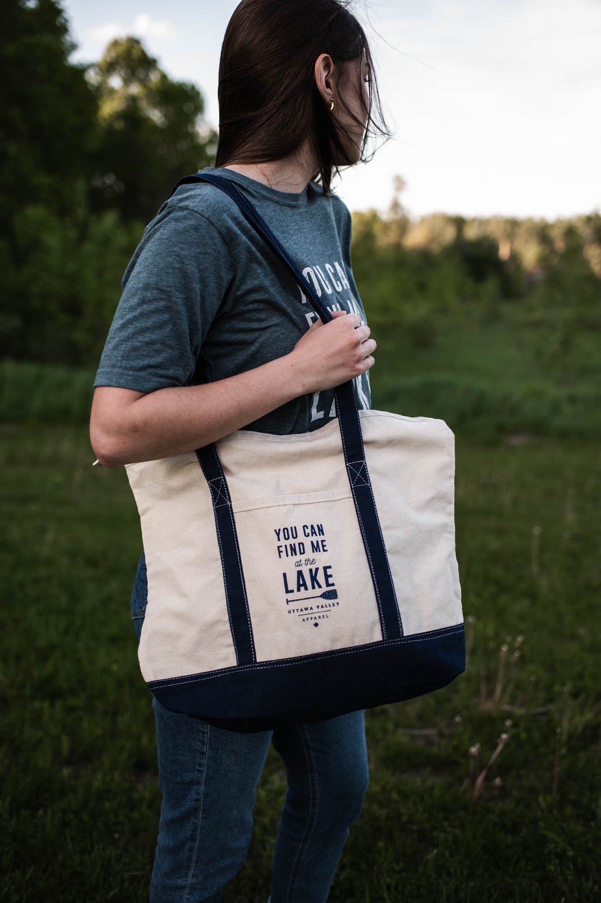 You Can Find Me At The Lake Tote Bag - Natural