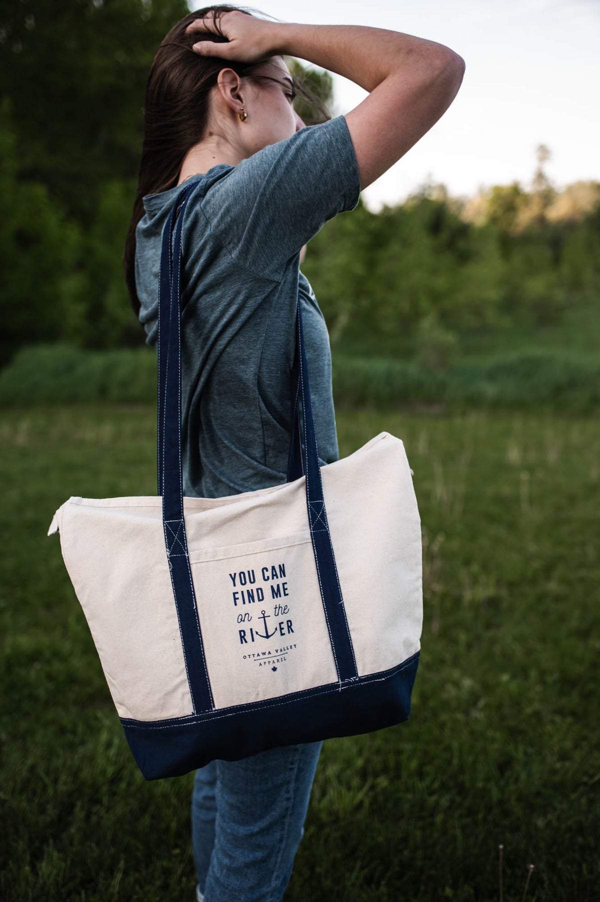 You Can Find Me On The River Tote Bag - Natural&quot;