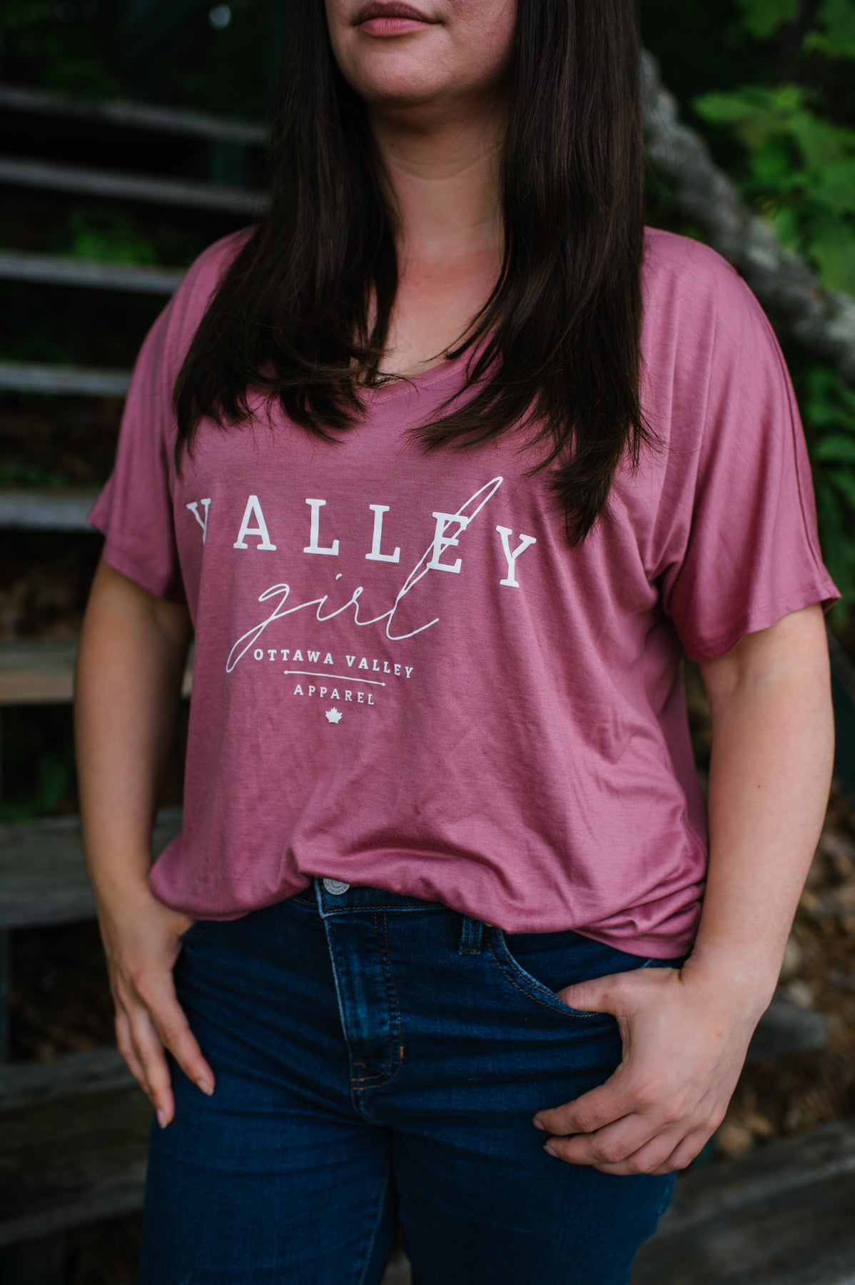 Valley Girl Slouchy Tee - Mauve