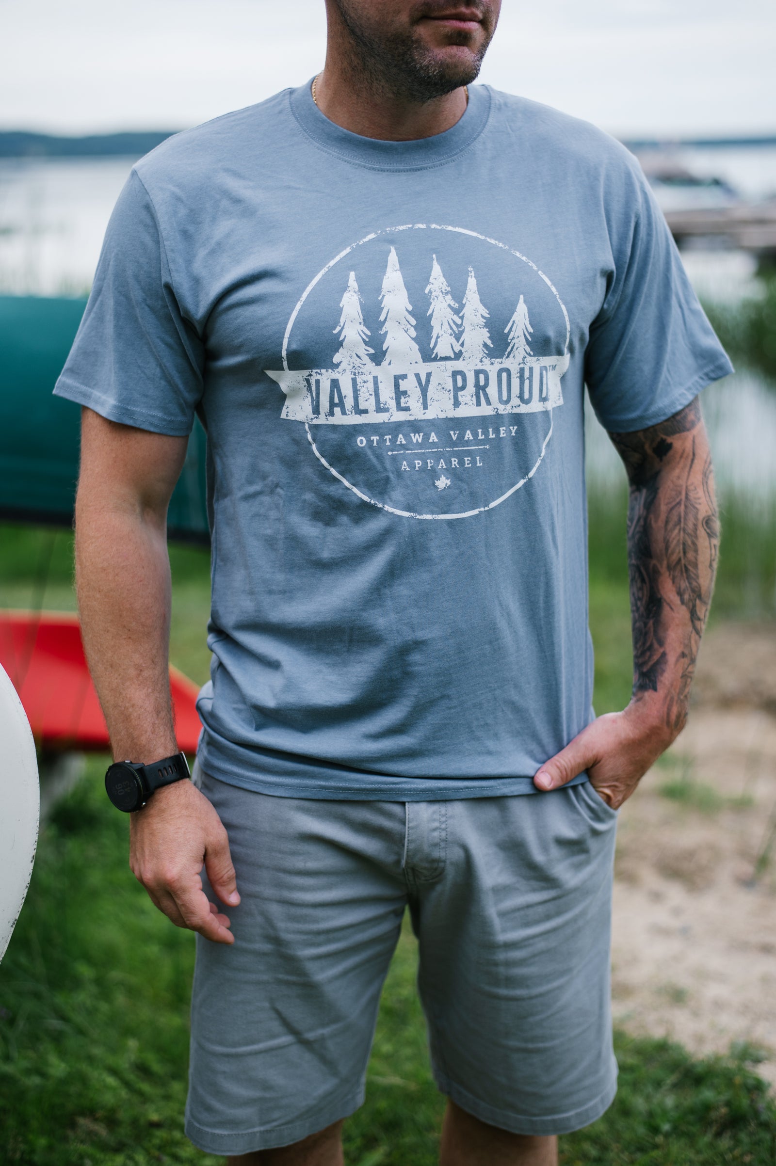 Valley Proud Tee - Earth Stone Blue