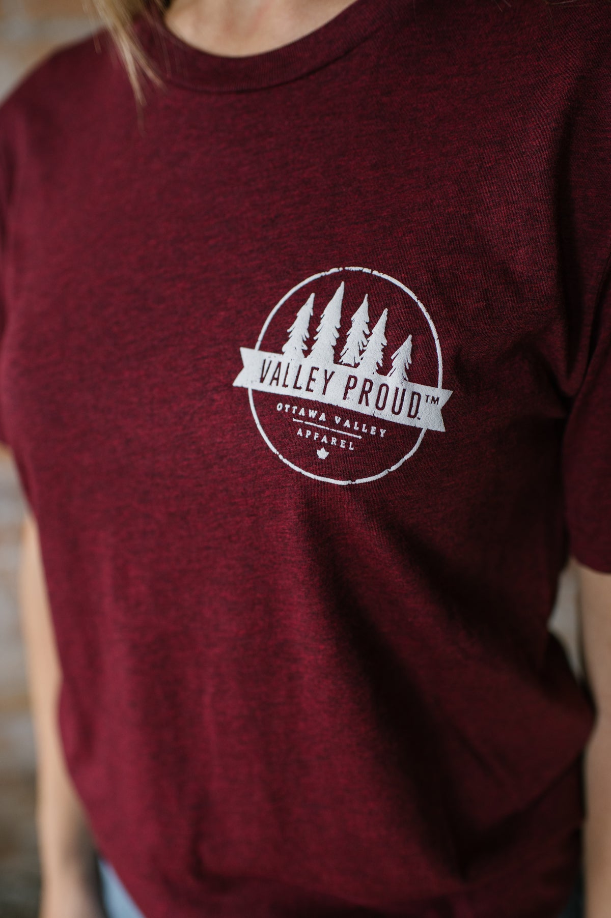 Valley Proud Mini Logo Tee - Cardinal