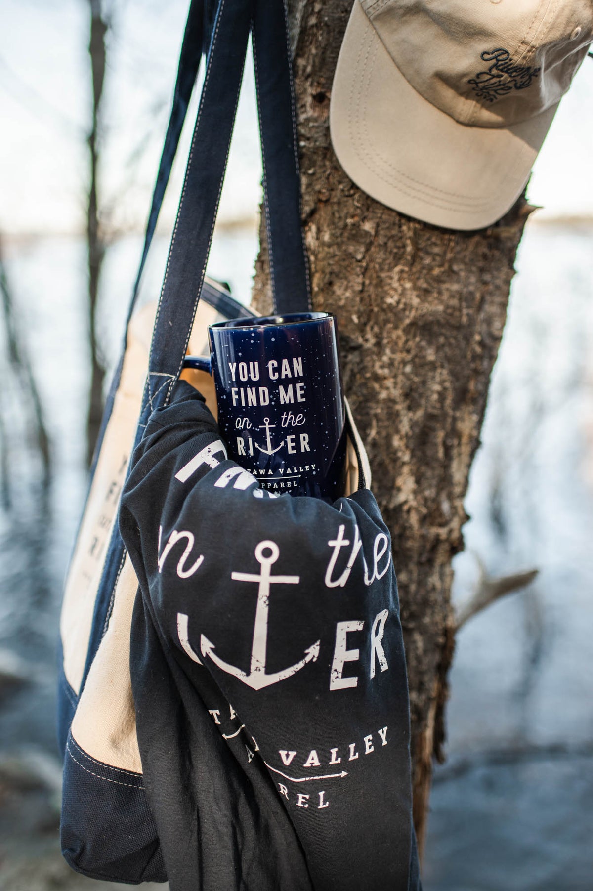You Can Find Me On The River Tote Bag - Natural&quot;