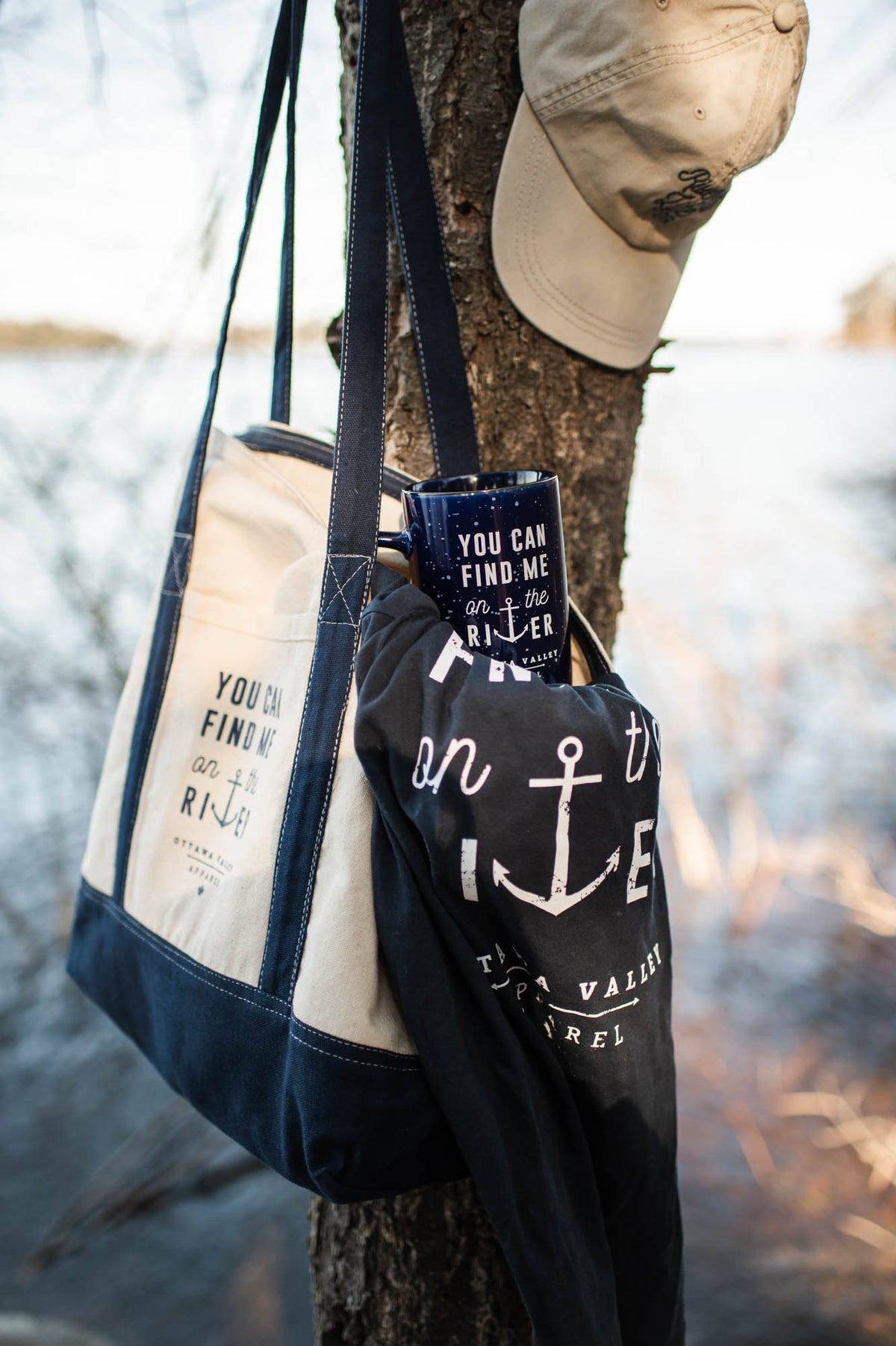 You Can Find Me On The River Tote Bag - Natural&quot;