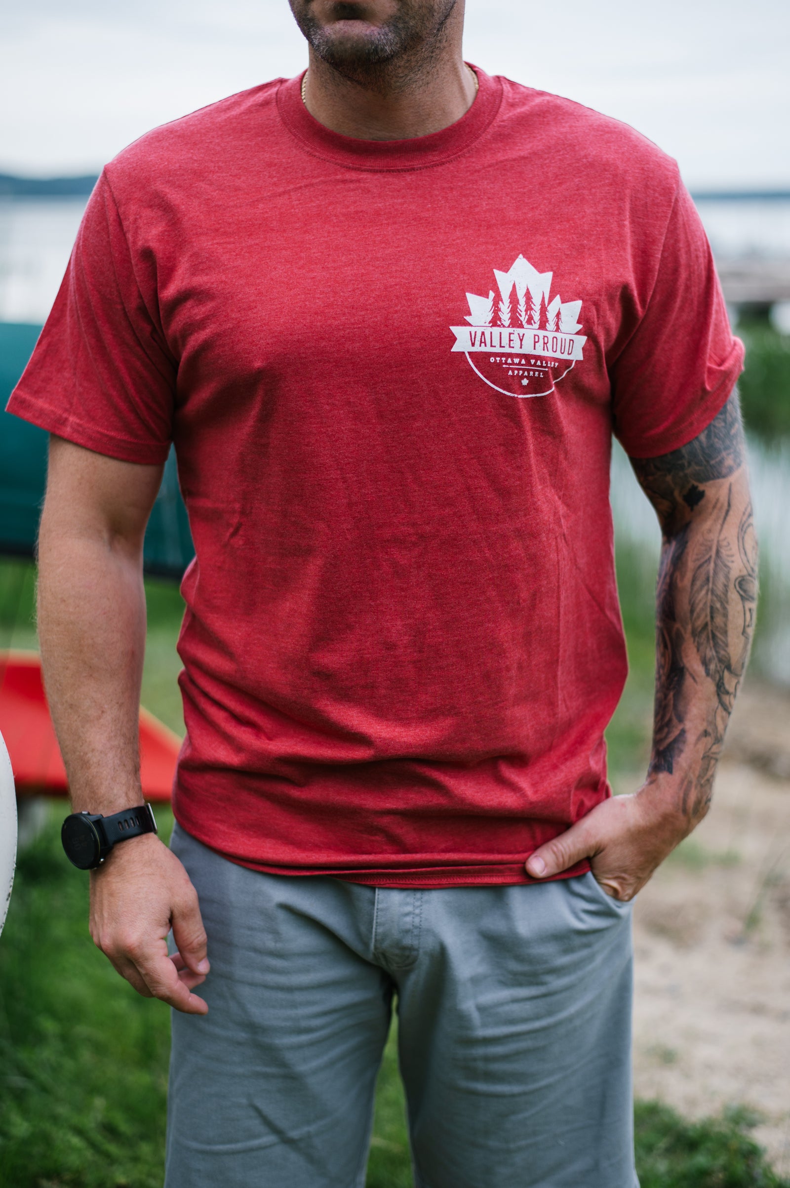 Canadian Valley Proud Tee - Earth Red